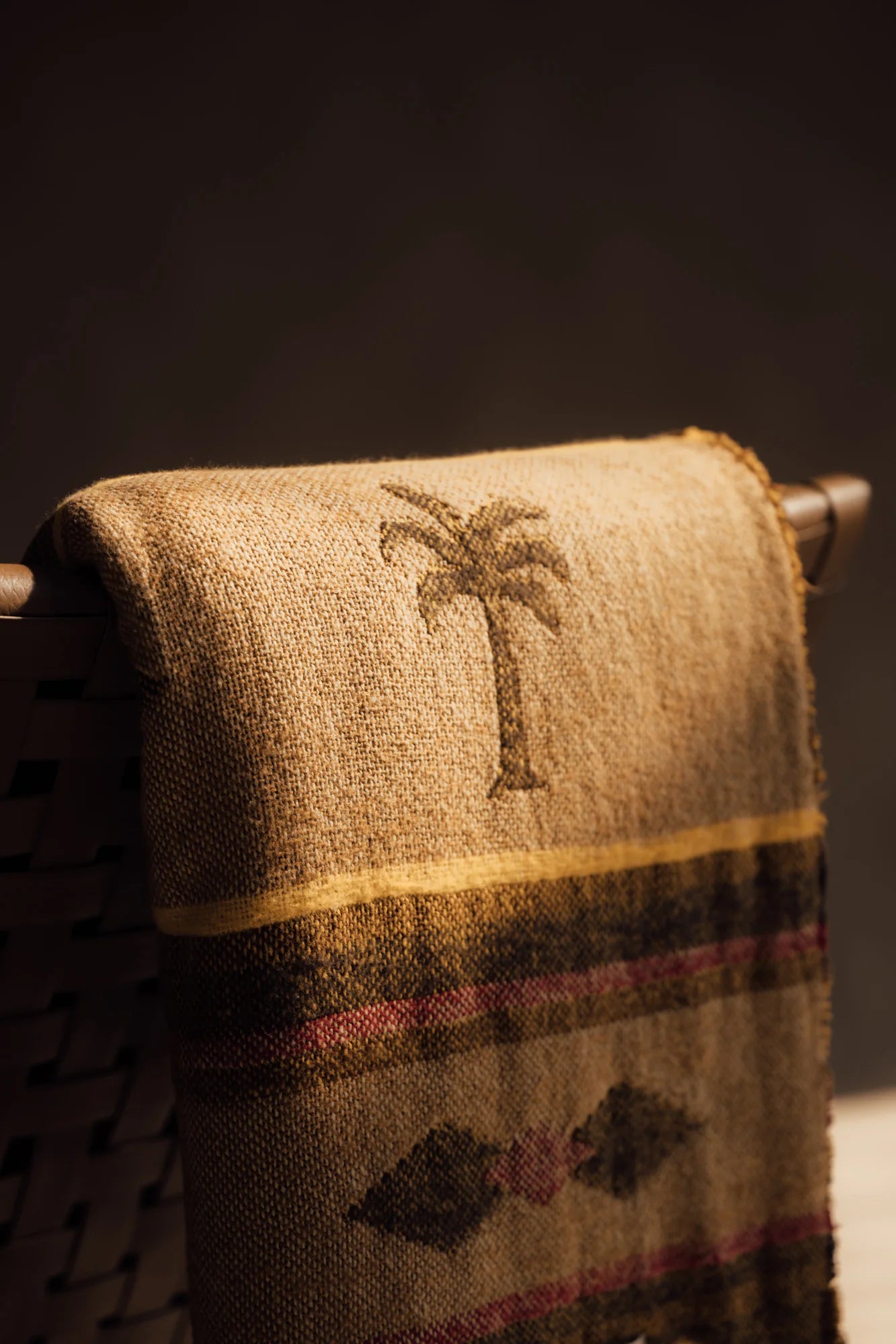 Koc bawełniany Palms Brown - 2