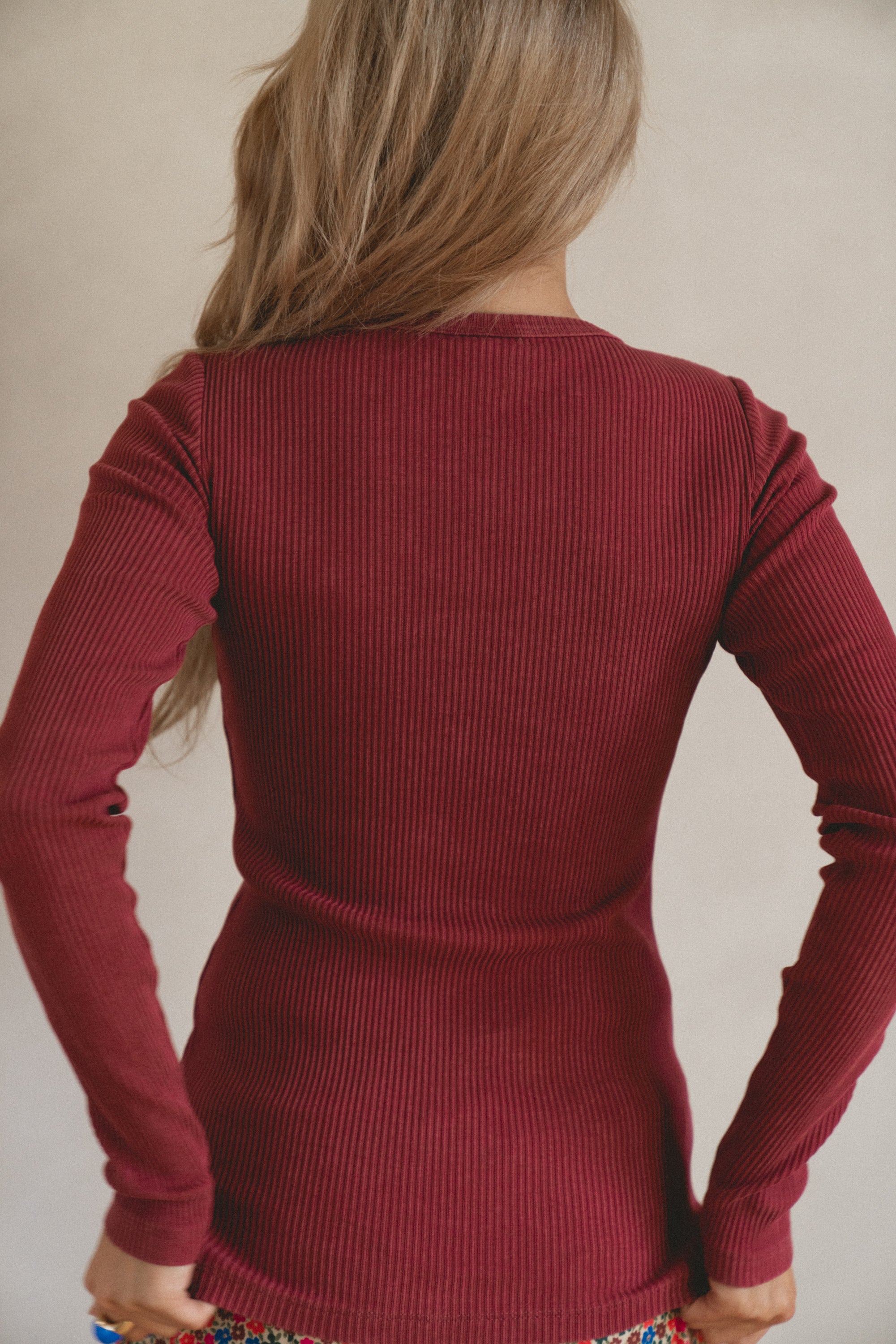 Longsleeve Linda Burgundy - 3