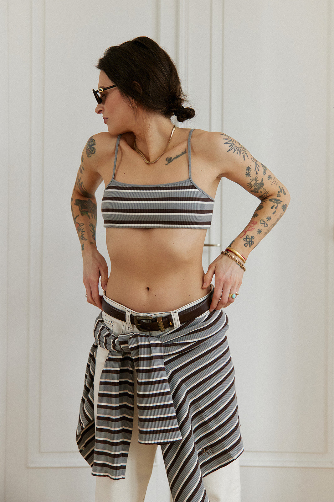 Stanik Tuluza Gray Stripes