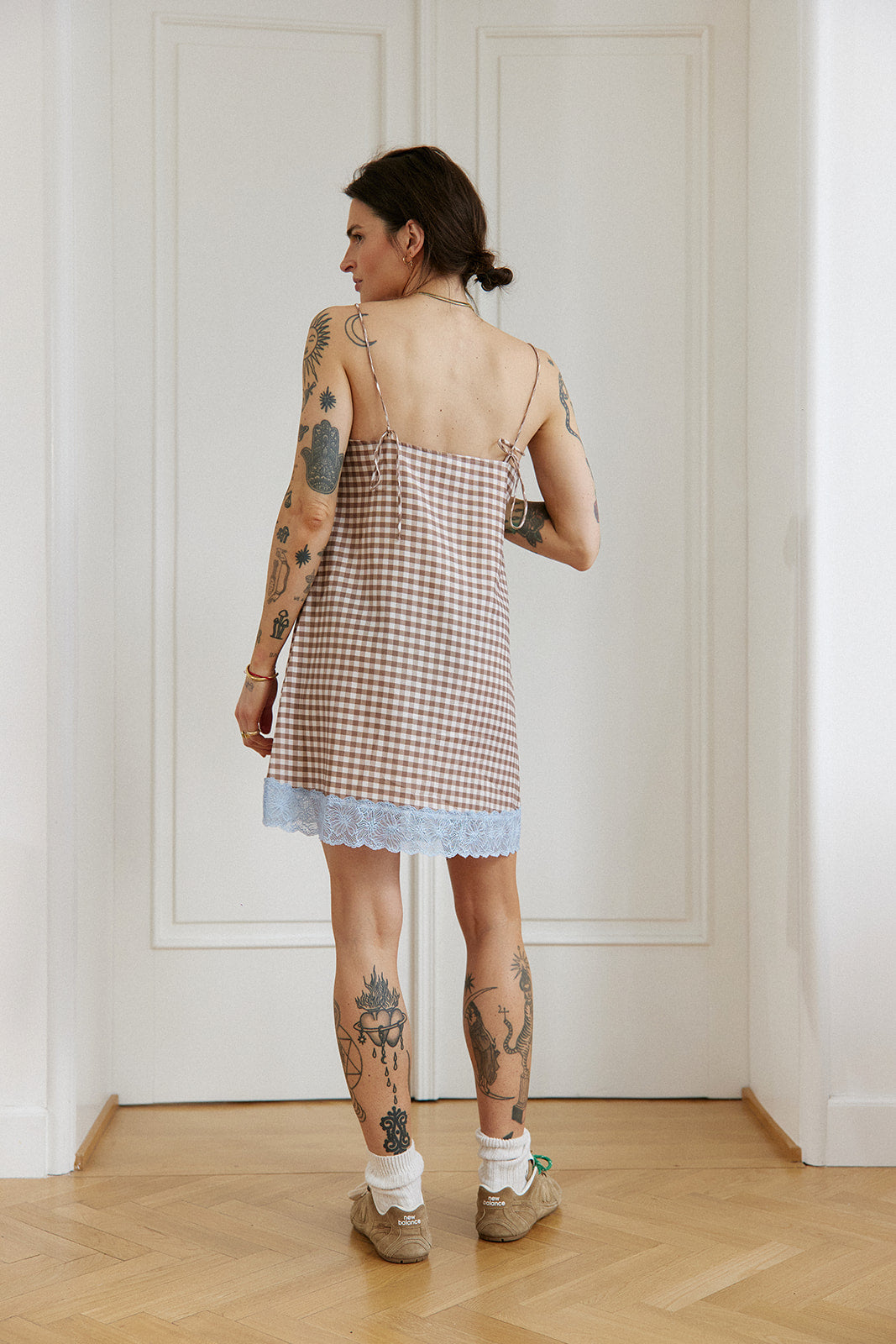 Sukienka Kim Brown Plaid