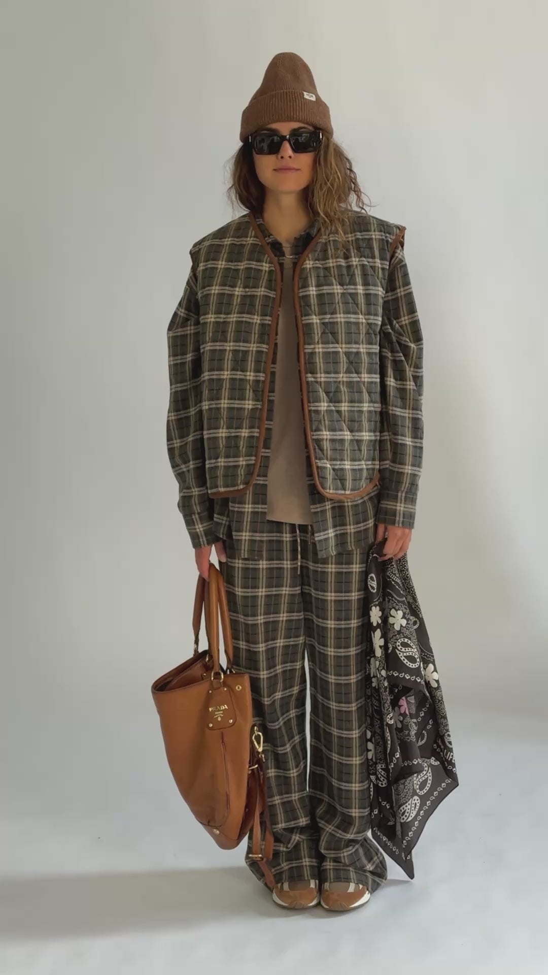 Spodnie Fall Khaki Plaid - 11