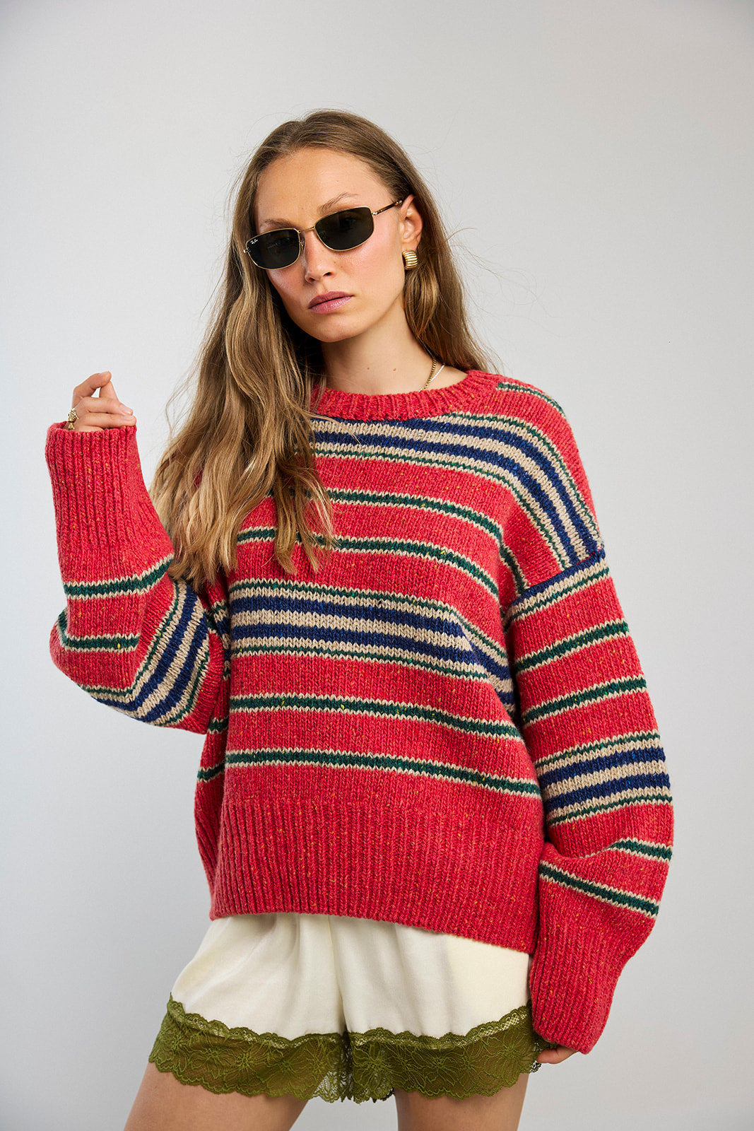 Sweter Cloud Red Stripes