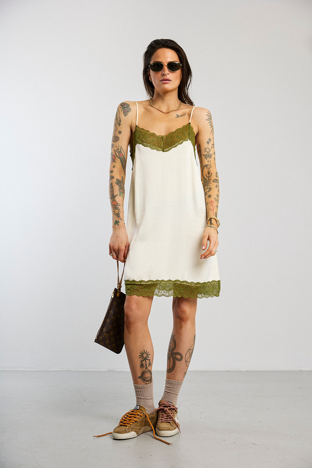 Sukienka Kim Cream/Green