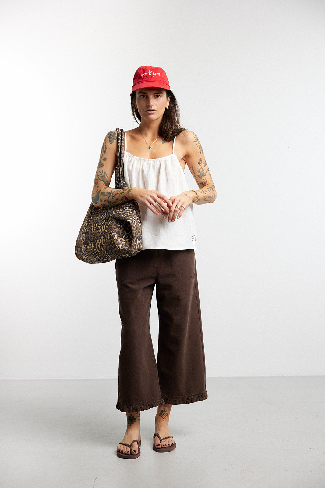 Street Brown Capri Pants