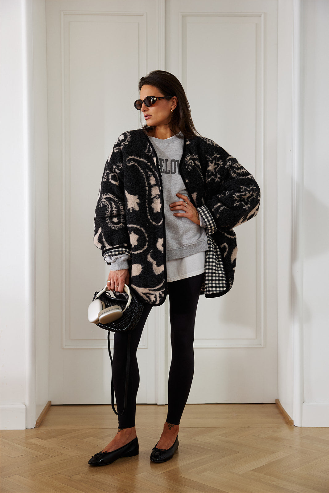 Jacke Adana Paisley Schwarz