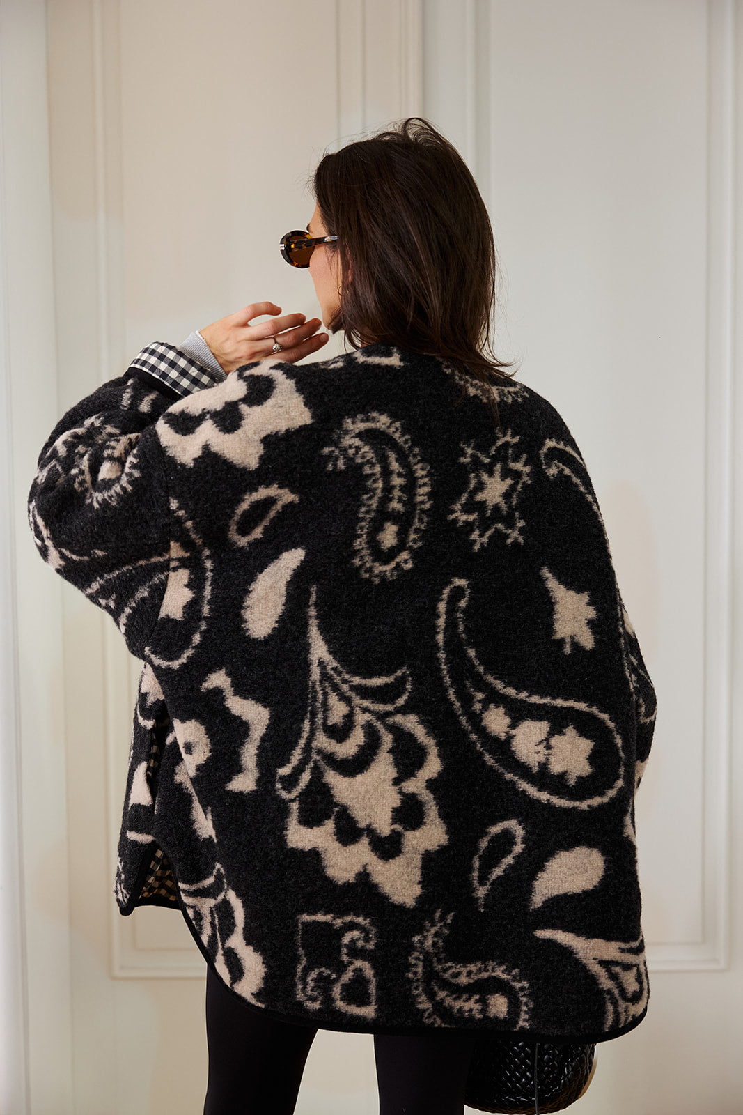 Jacke Adana Paisley Schwarz
