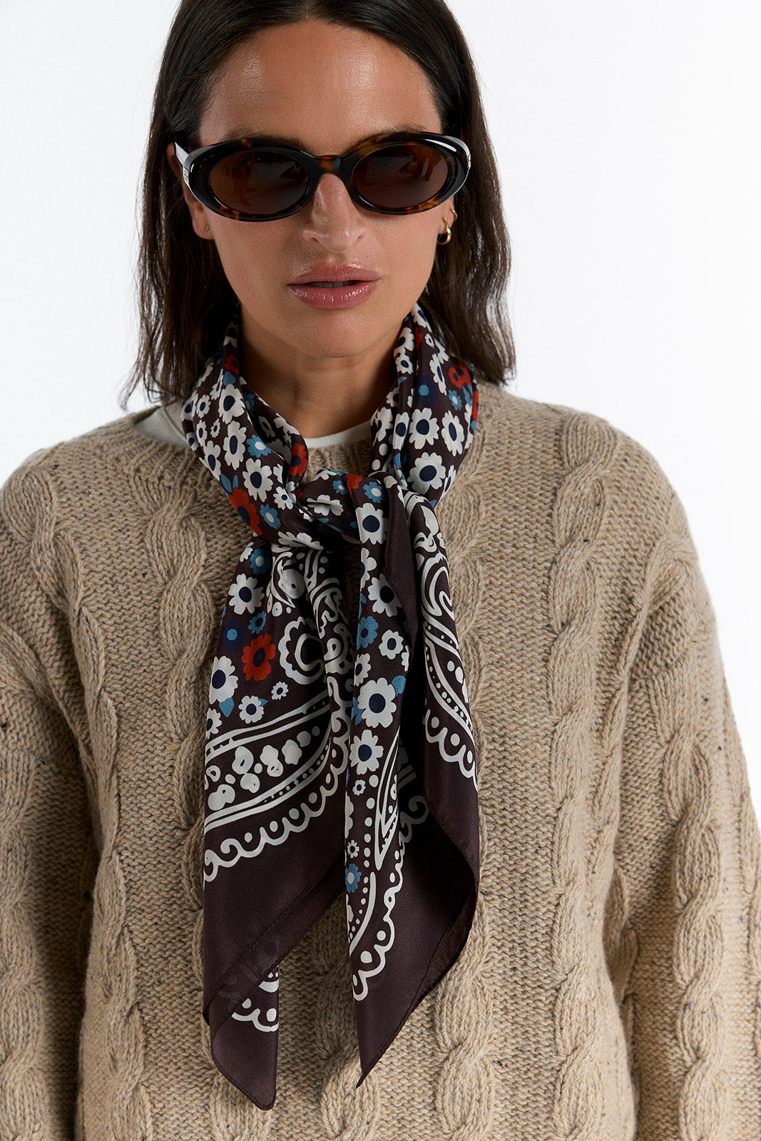 Bandana Daisies On Brown