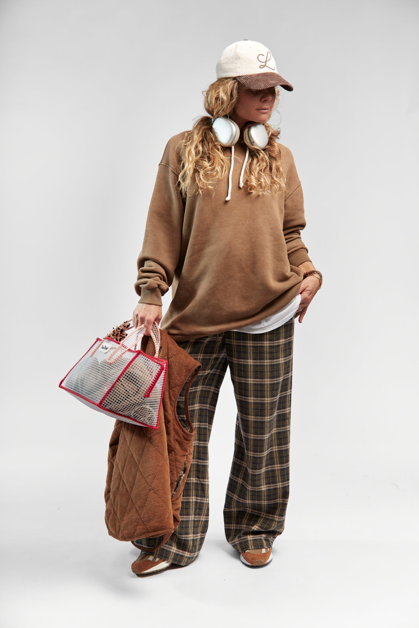 Fall Khaki Plaid Pants