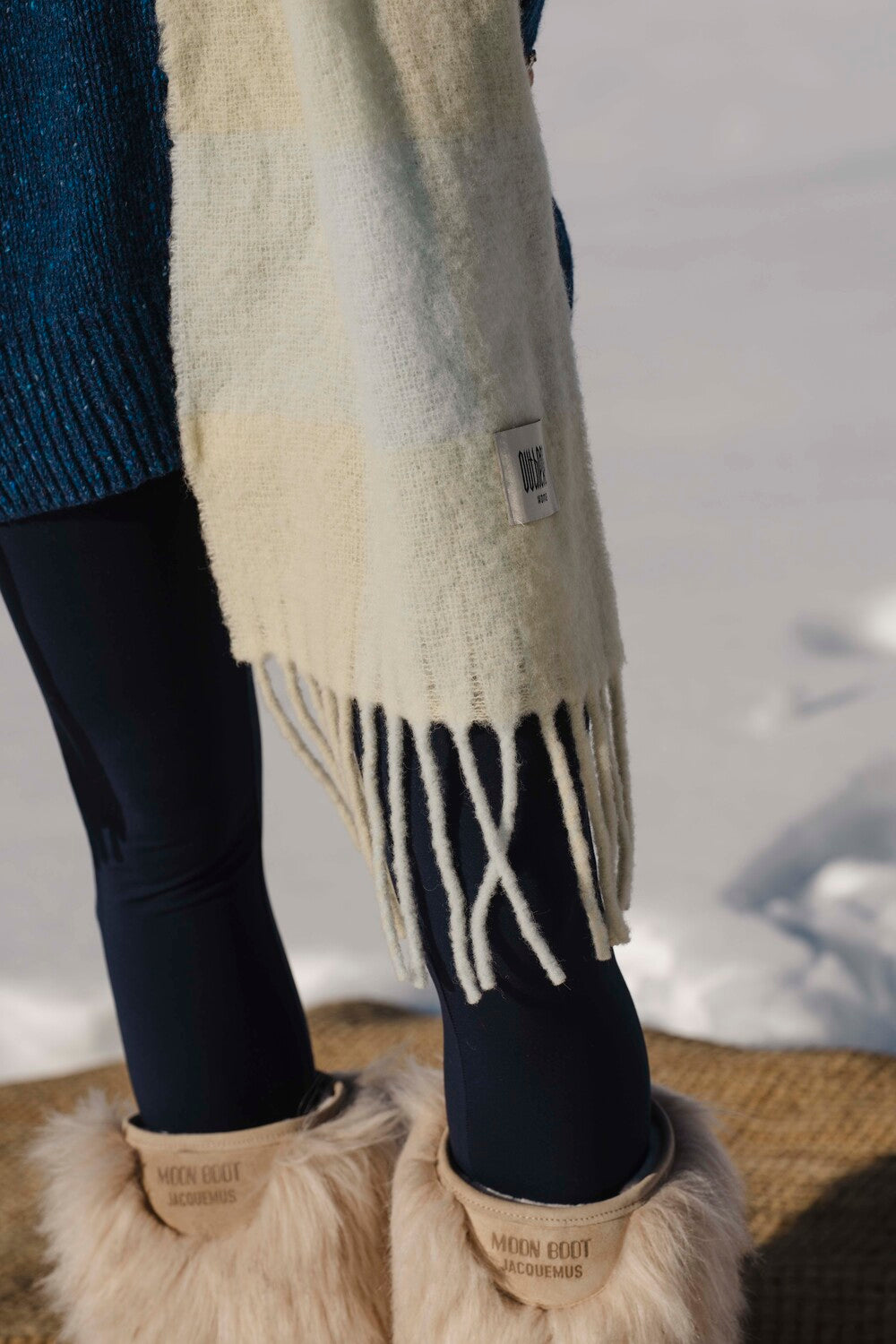 Butter Blue Alpaca Wool Scarf - 4