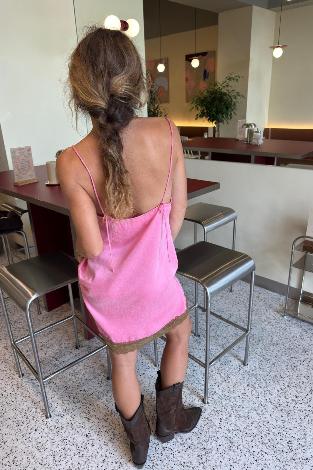Sukienka Kim Rose Pink/Brown - 8