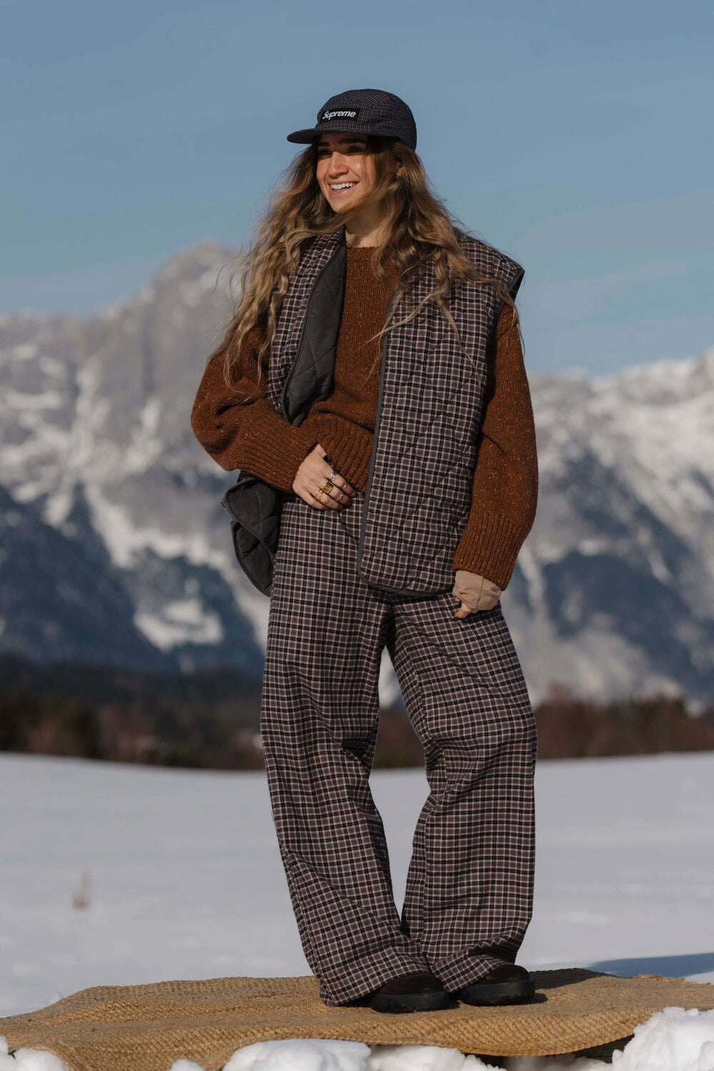 Spodnie Fall Blue Plaid - 13