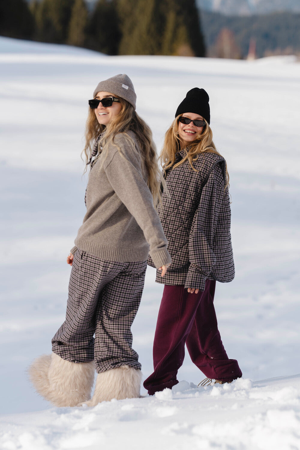 Spodnie Fall Blue Plaid - 5