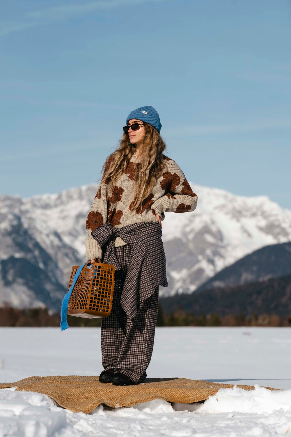 Spodnie Fall Blue Plaid - 17