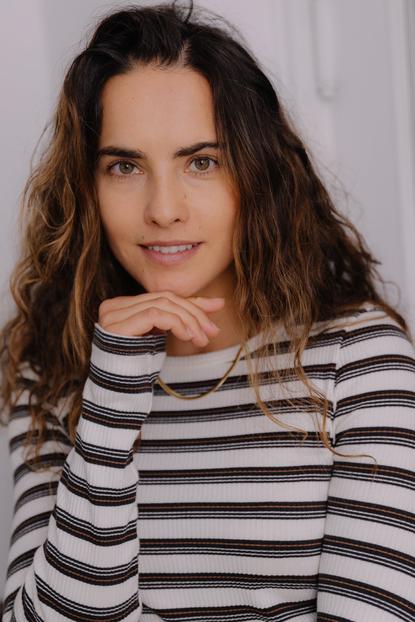 Longsleeve Linda Ecru/Brown Stripes - 3