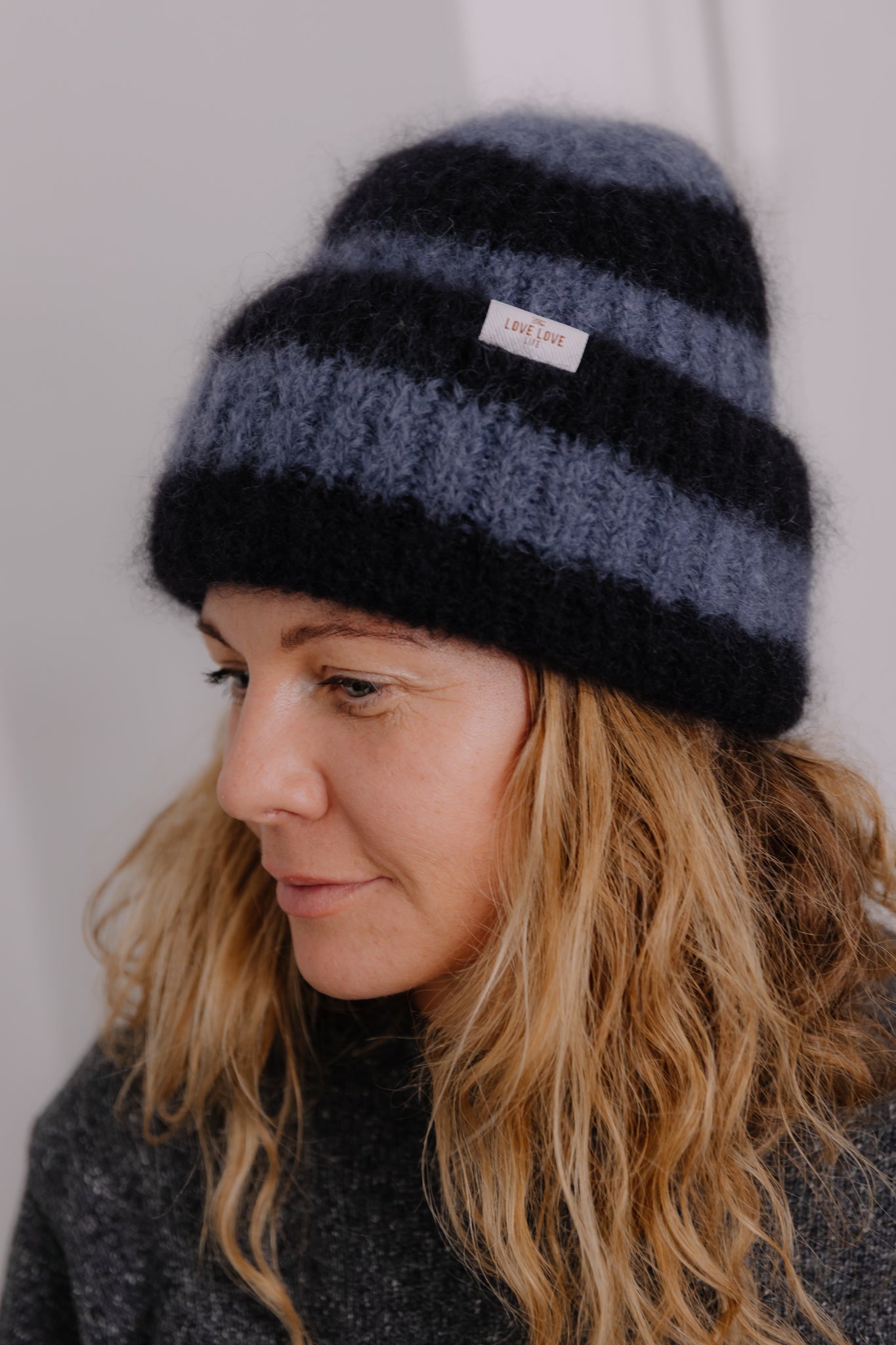 Baby Black and Gray Hat