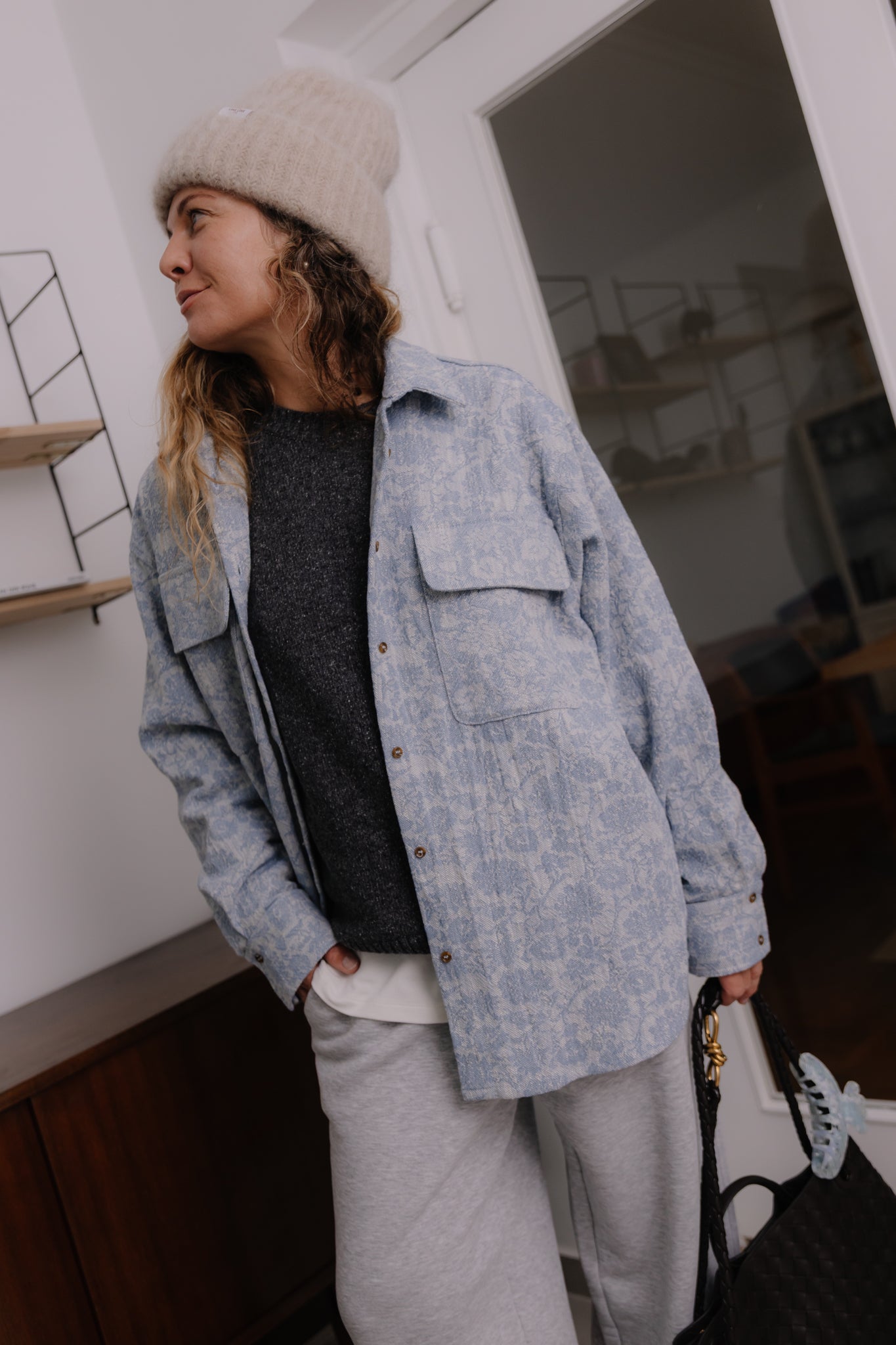 Misha Blue Jacquard Shirt - 15