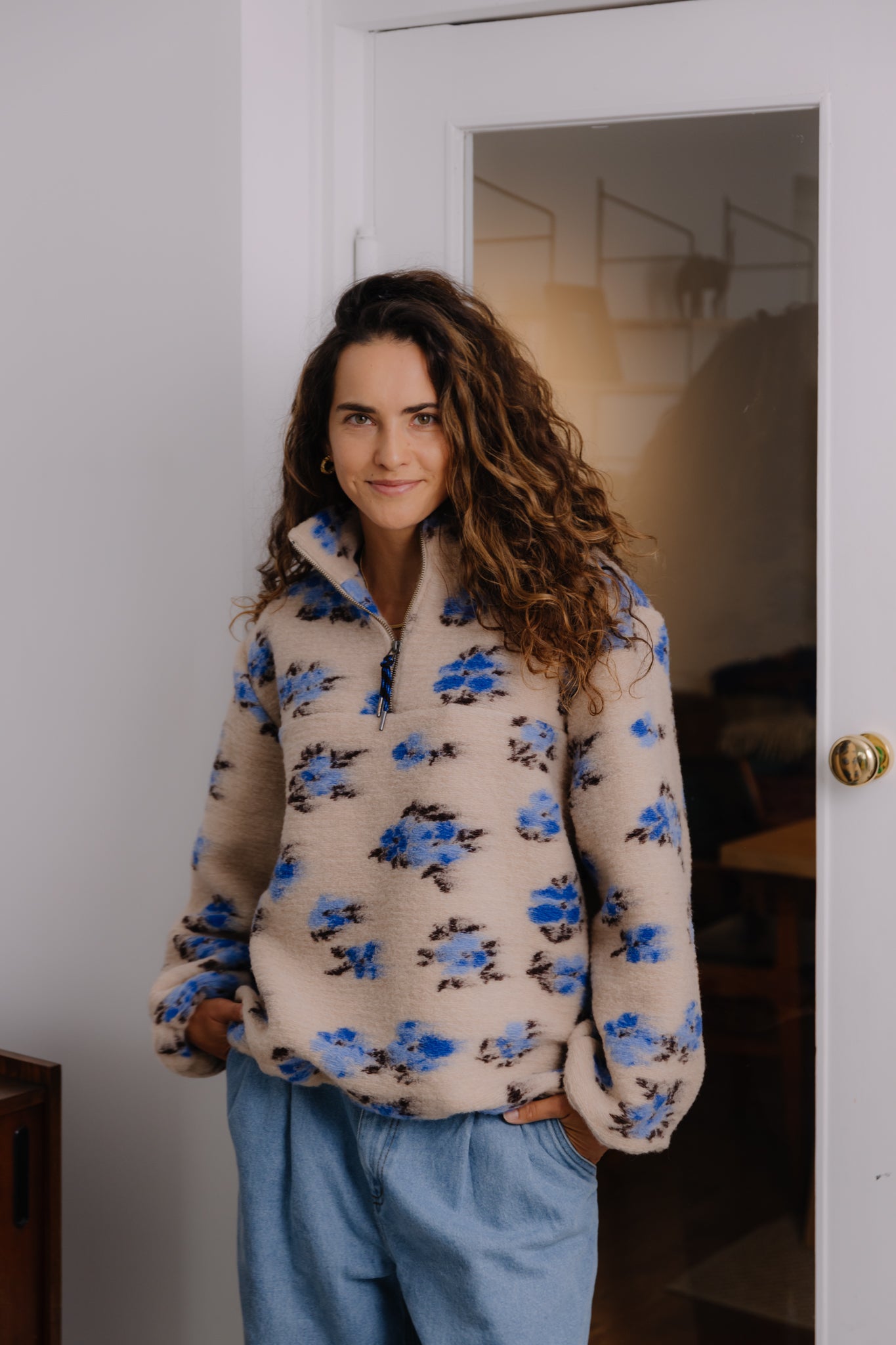 Nous Blue Flower Sweatshirt - 10