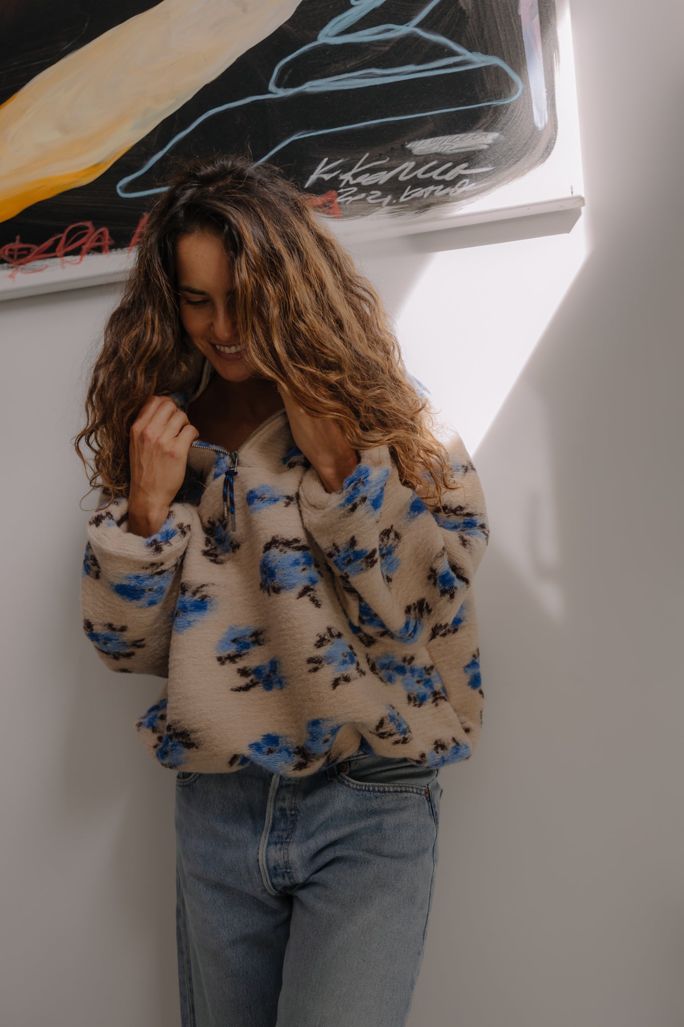 Nous Blue Flower Sweatshirt - 6