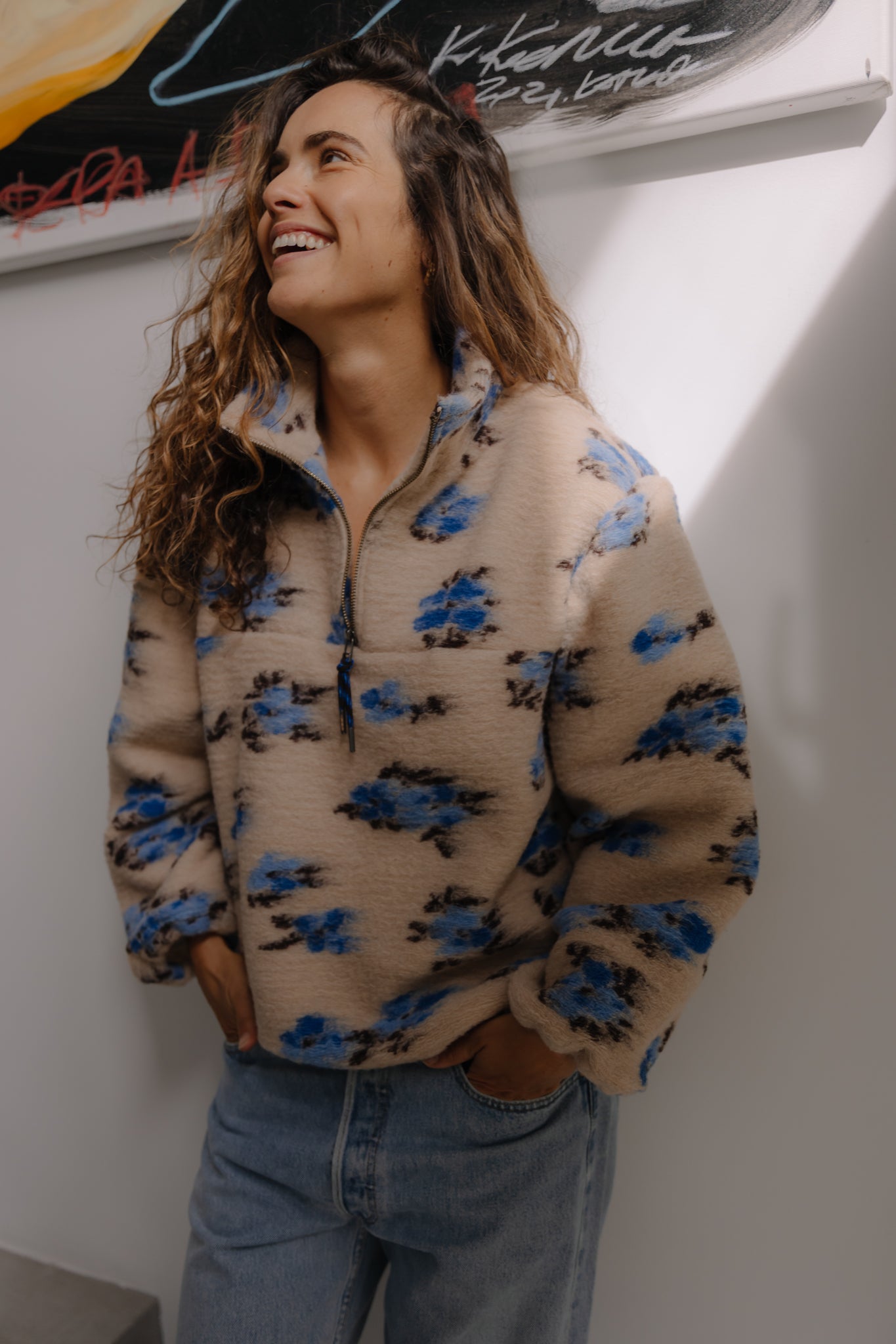 Nous Blue Flower Sweatshirt - 5