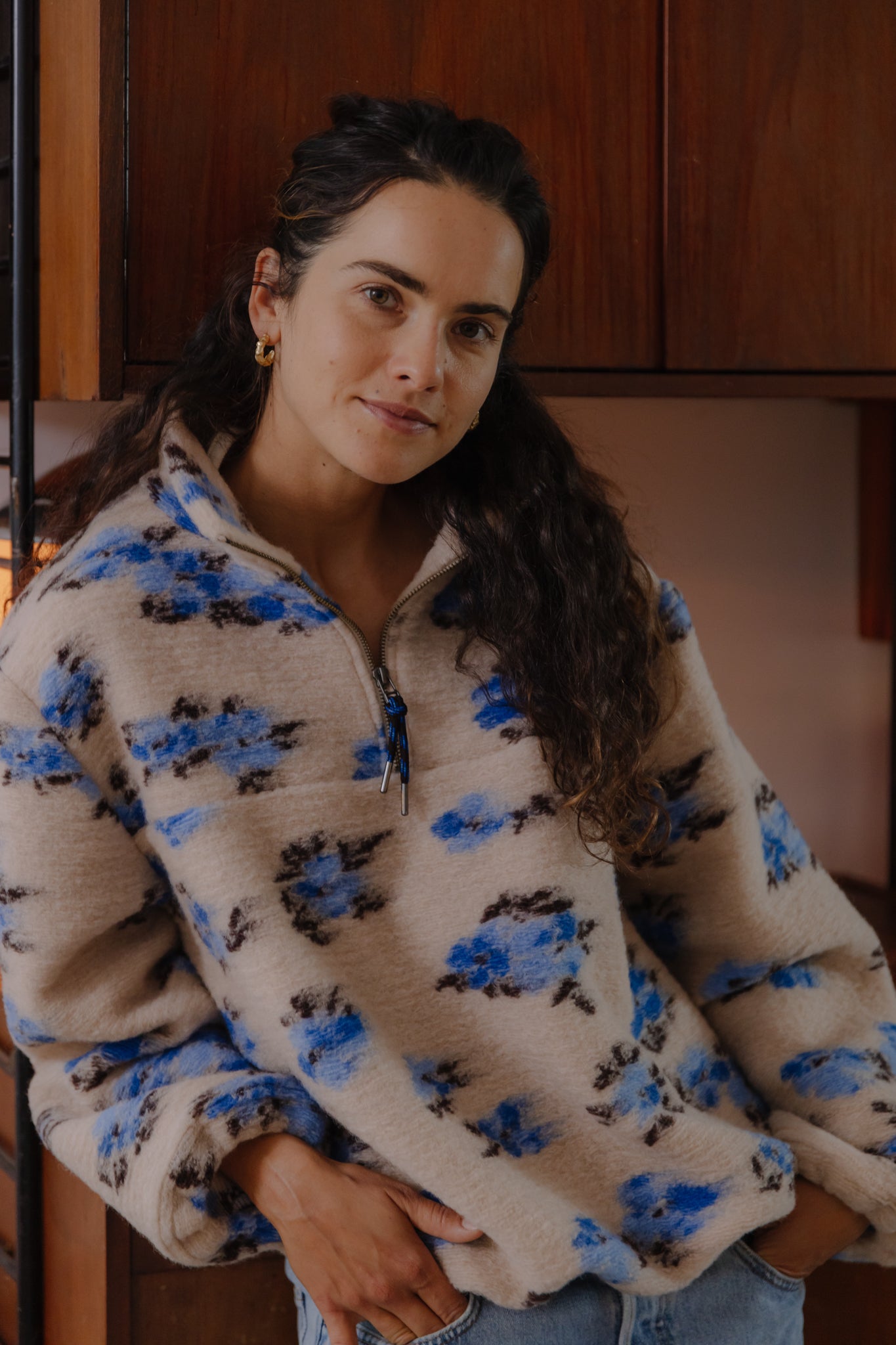 Nous Blue Flower Sweatshirt - 19