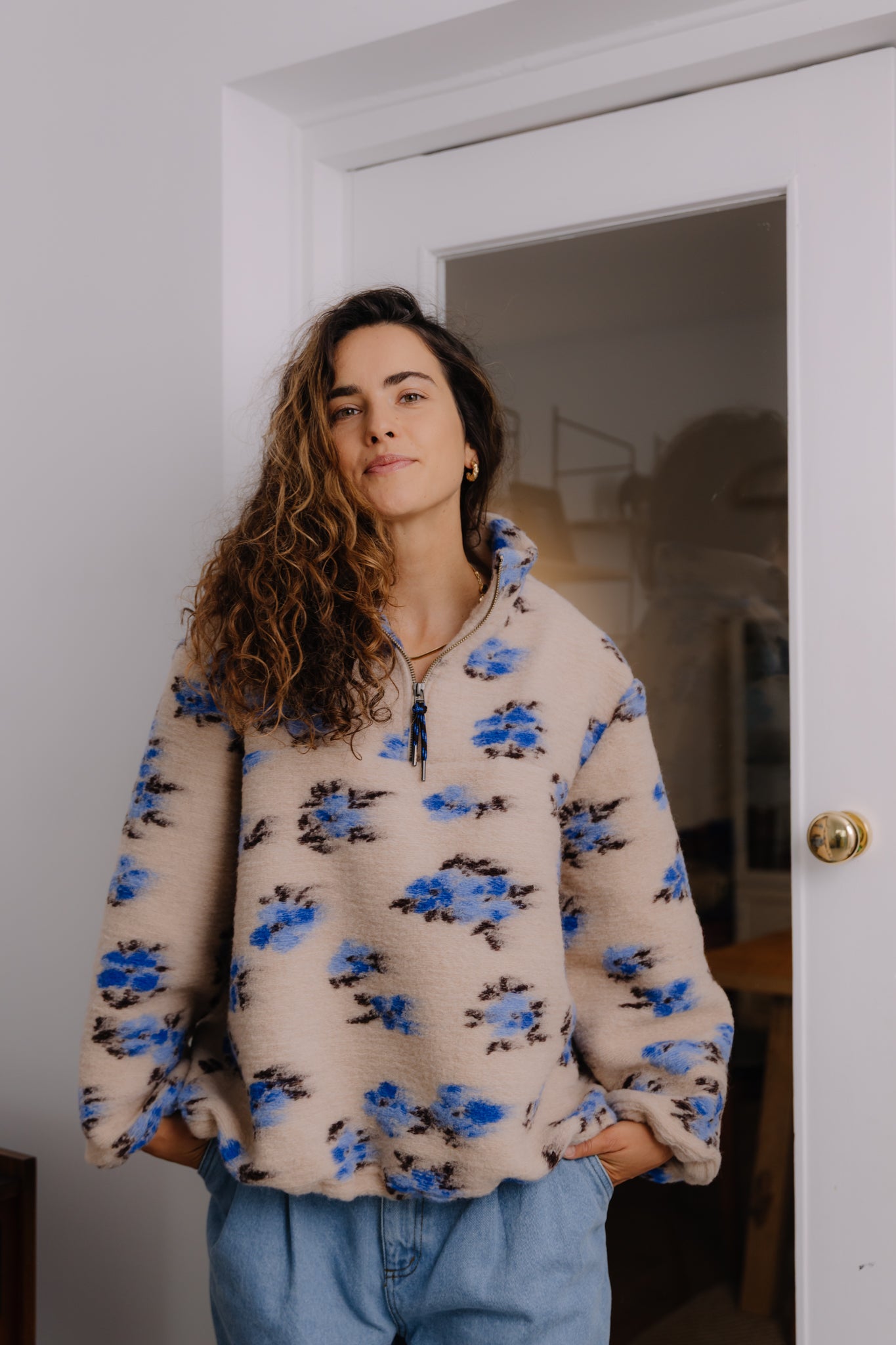 Nous Blue Flower Sweatshirt - 7