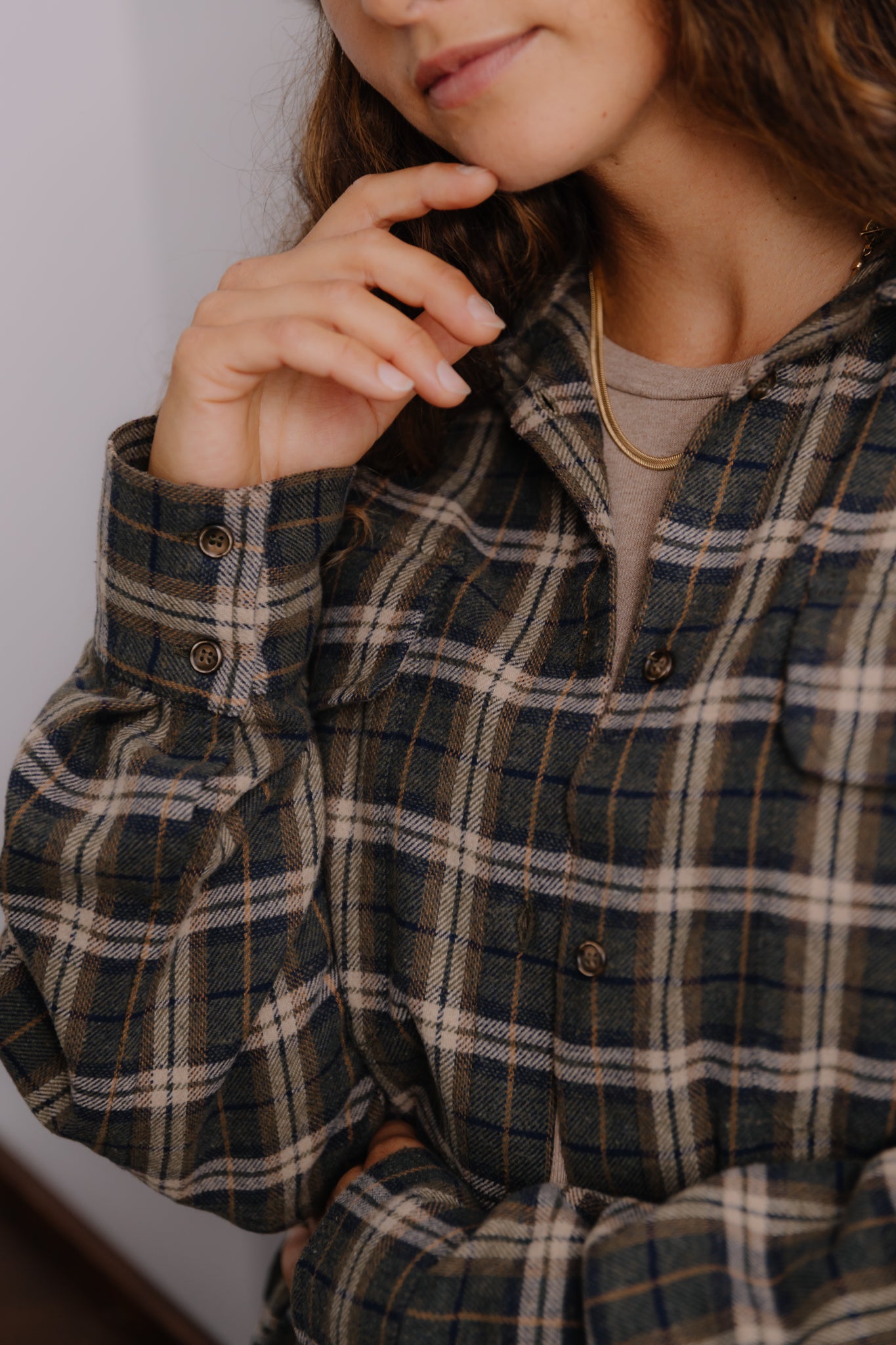 Koszula Misha Khaki Plaid - 15