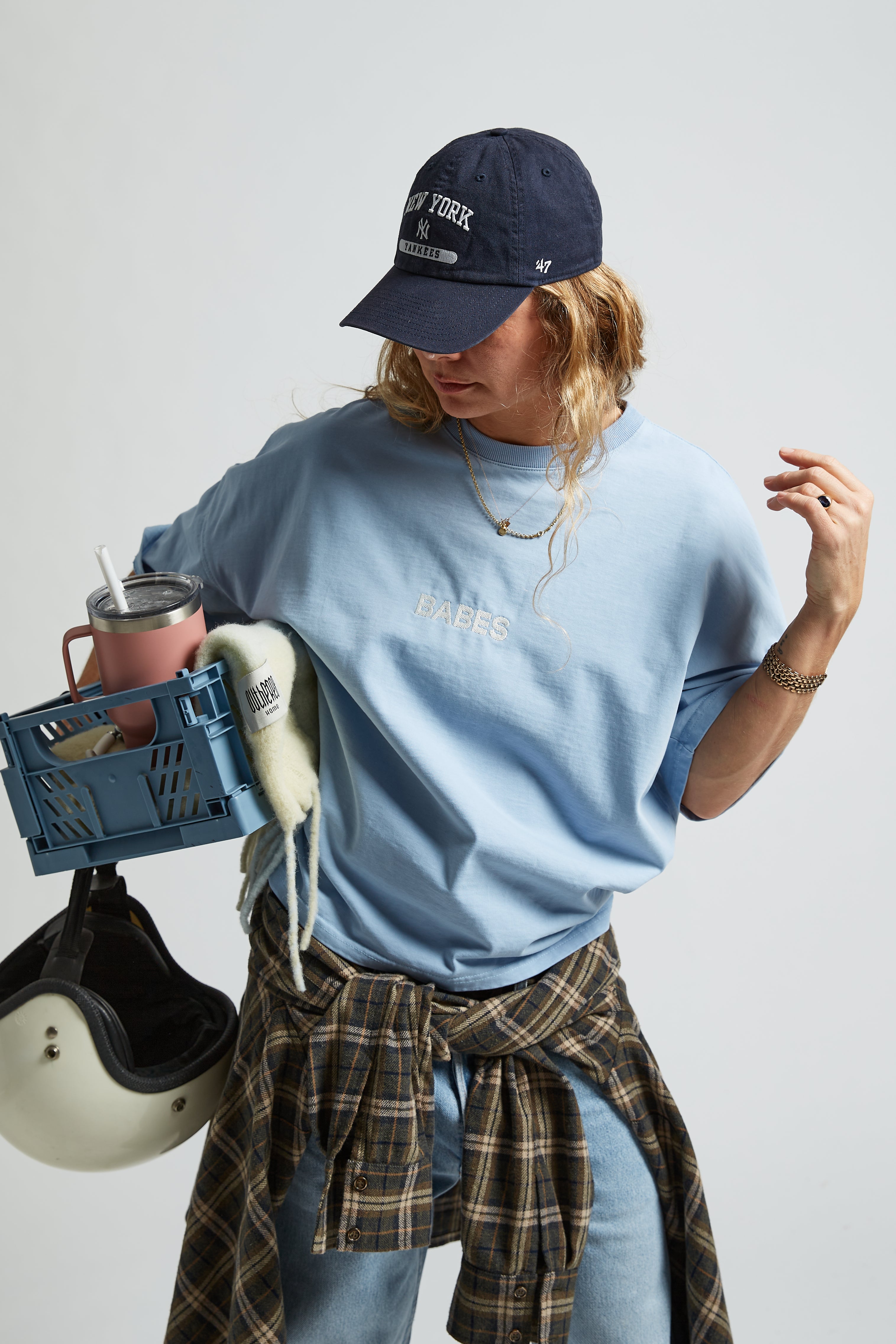 T-shirt West Dusty Blue BABES