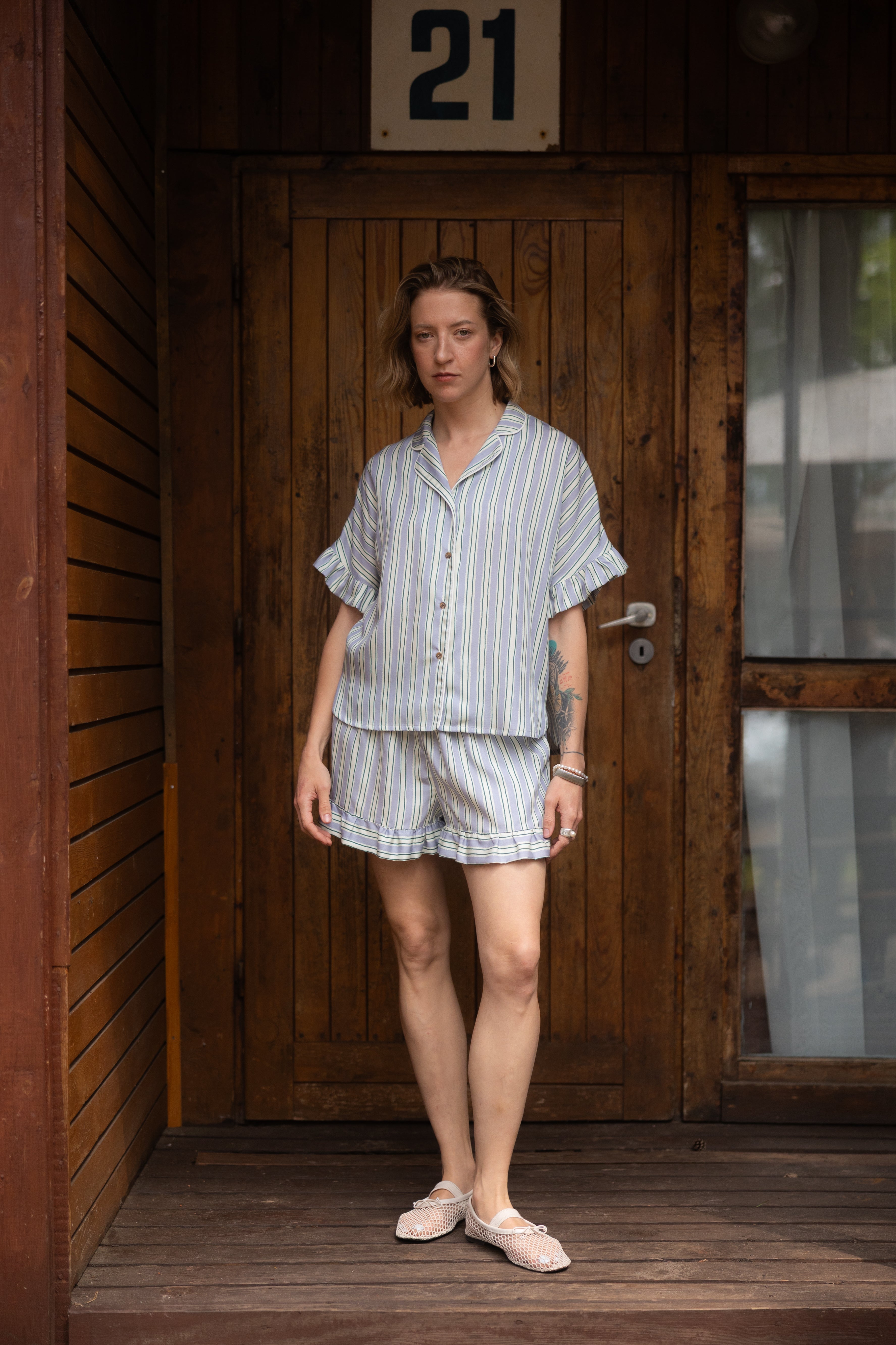 Spodenki Bey Green Stripes x LARA - 9