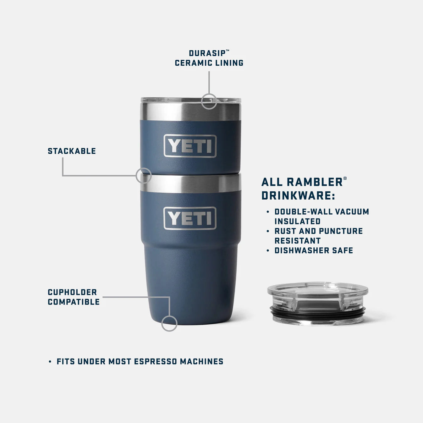 YETI RAMBLER 8 OZ CL CUP MS KING CRAB - 5