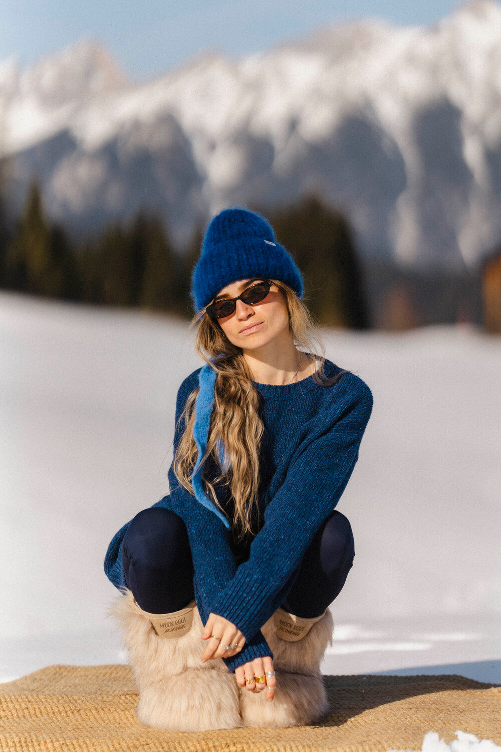 Cloud Long Deep Blue Sweater - 13