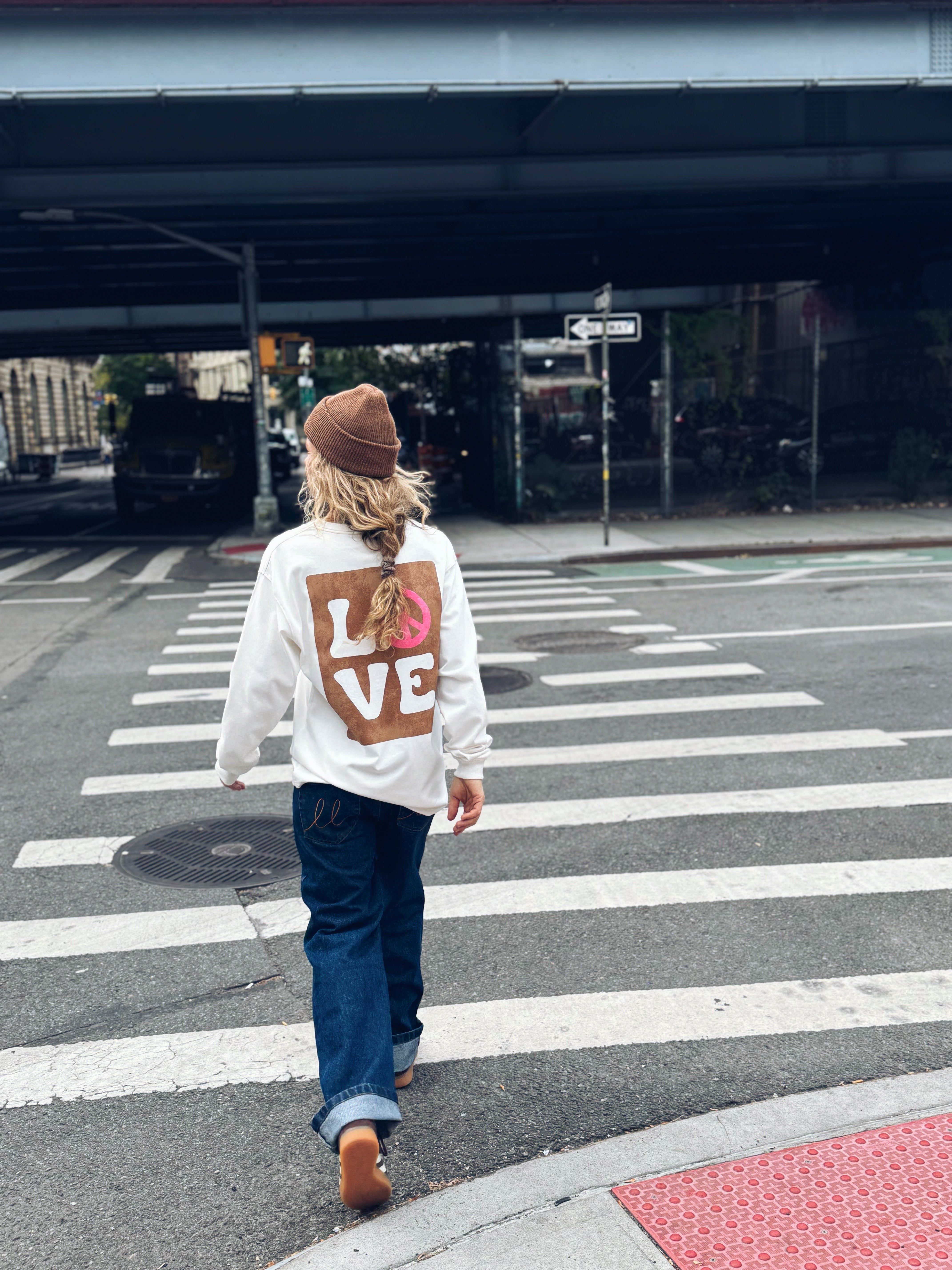 Longsleeve Toronto 2.0 Ecru Peace Brown