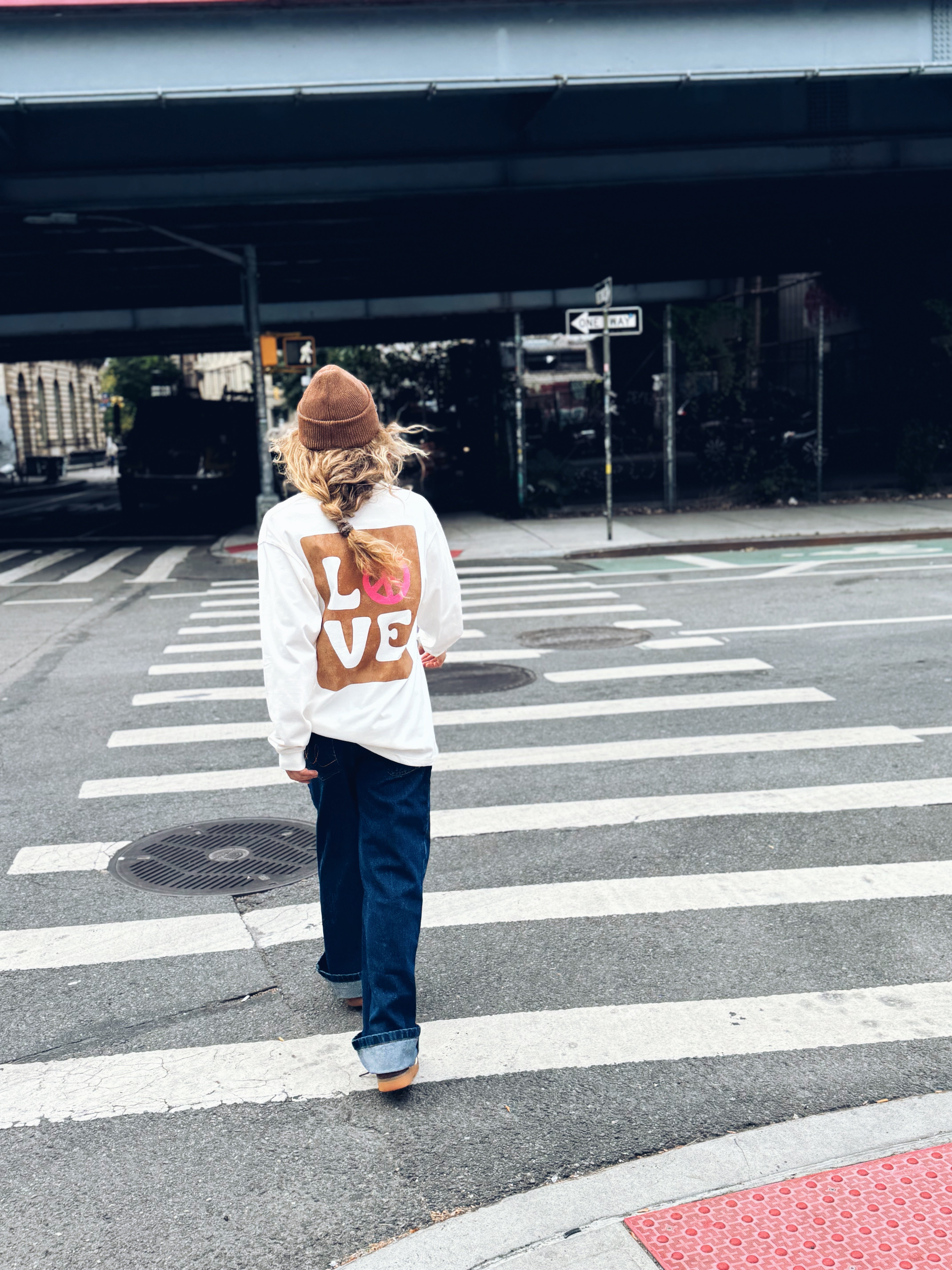 Longsleeve Toronto 2.0 Ecru Peace Brown