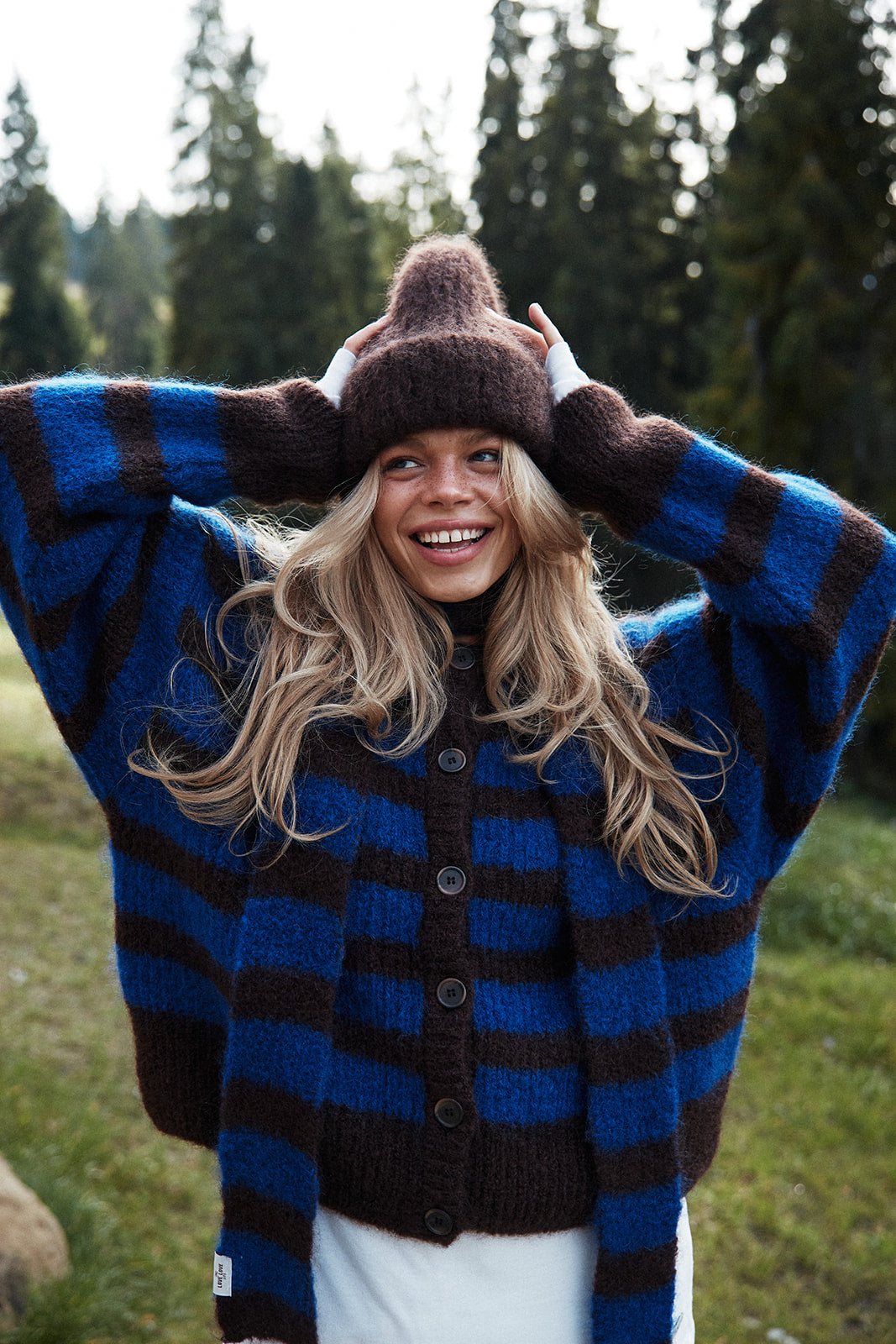 Kardigan Bori Blue & Brown