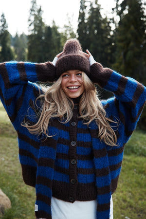 Kardigan Bori Blue & Brown