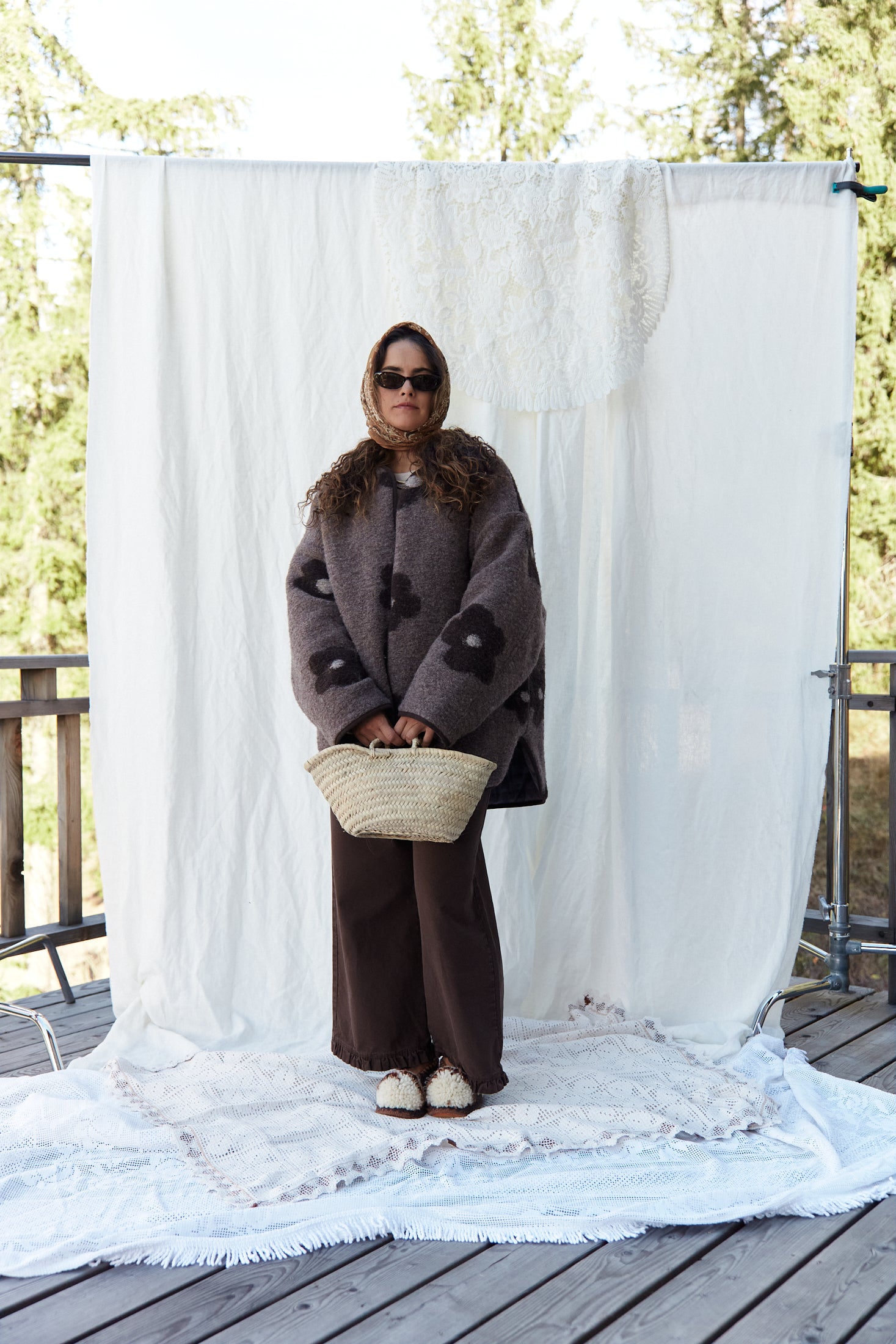 Kurtka Adana Brown Flowers - 5