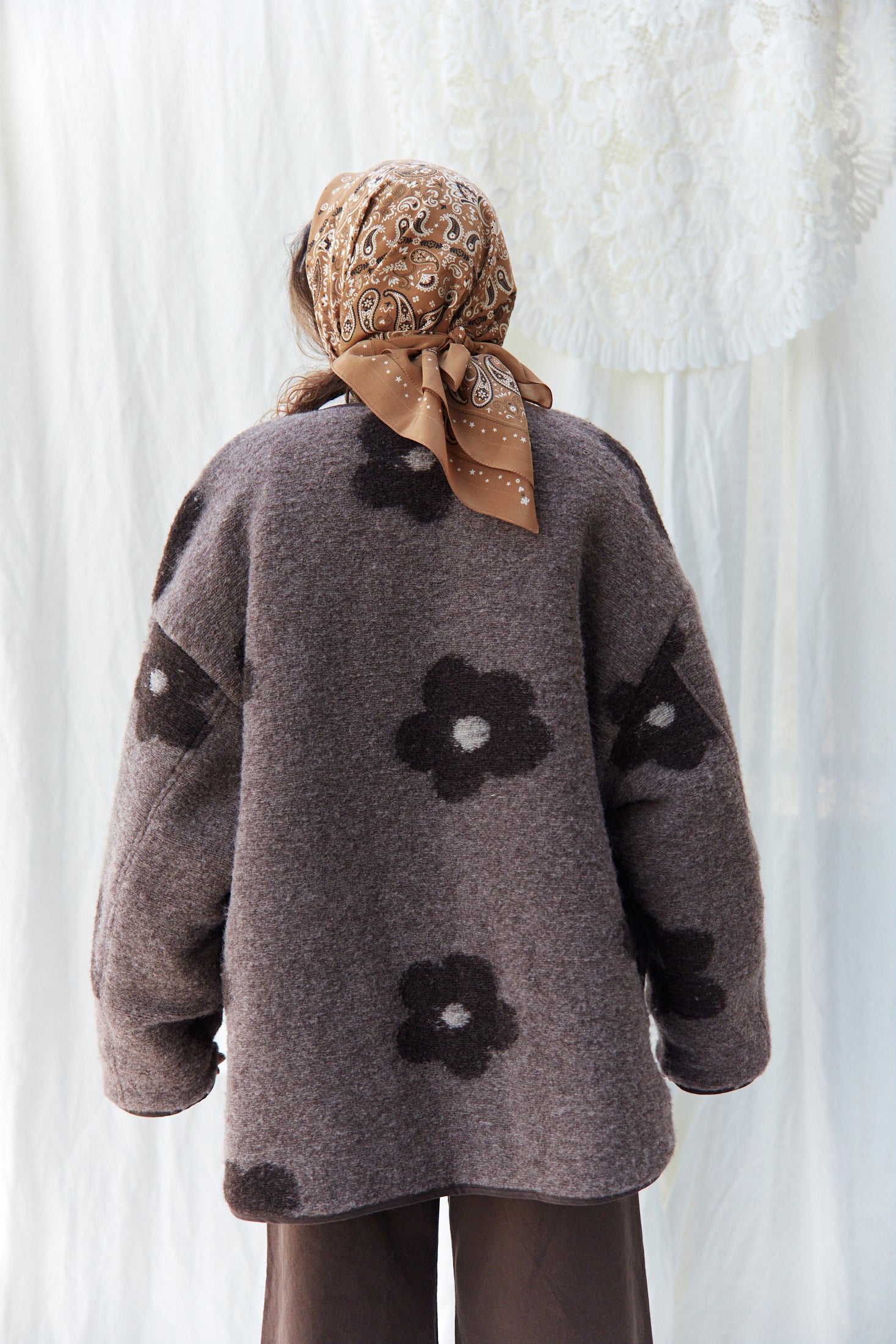 Kurtka Adana Brown Flowers