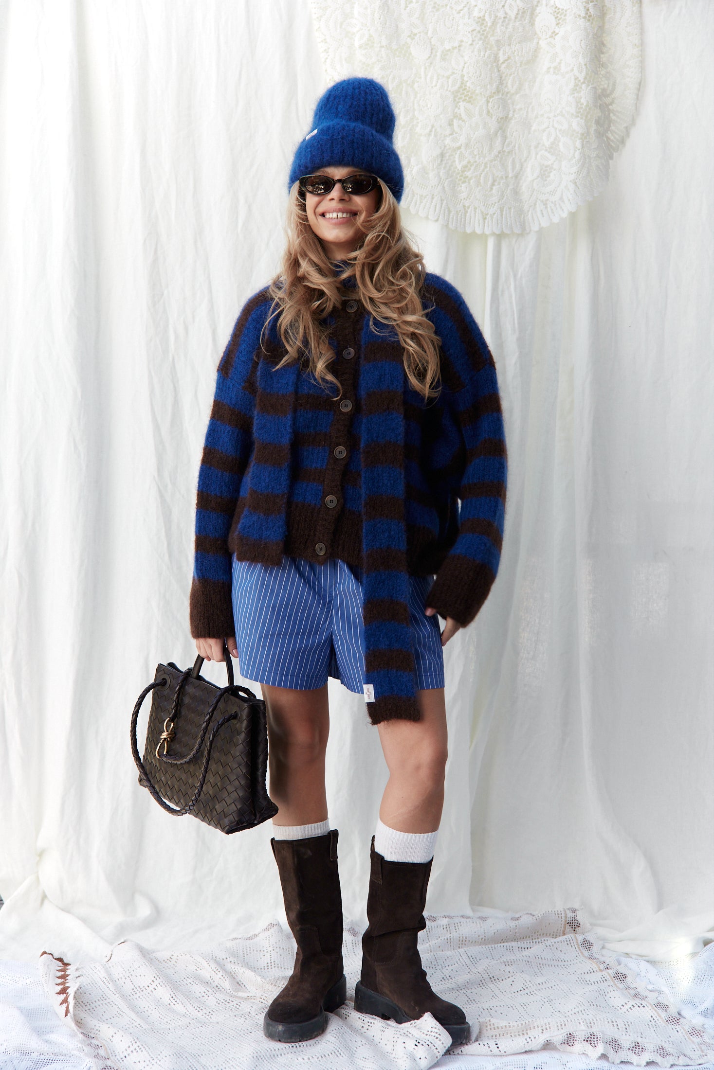 Kardigan Bori Blue & Brown - 8