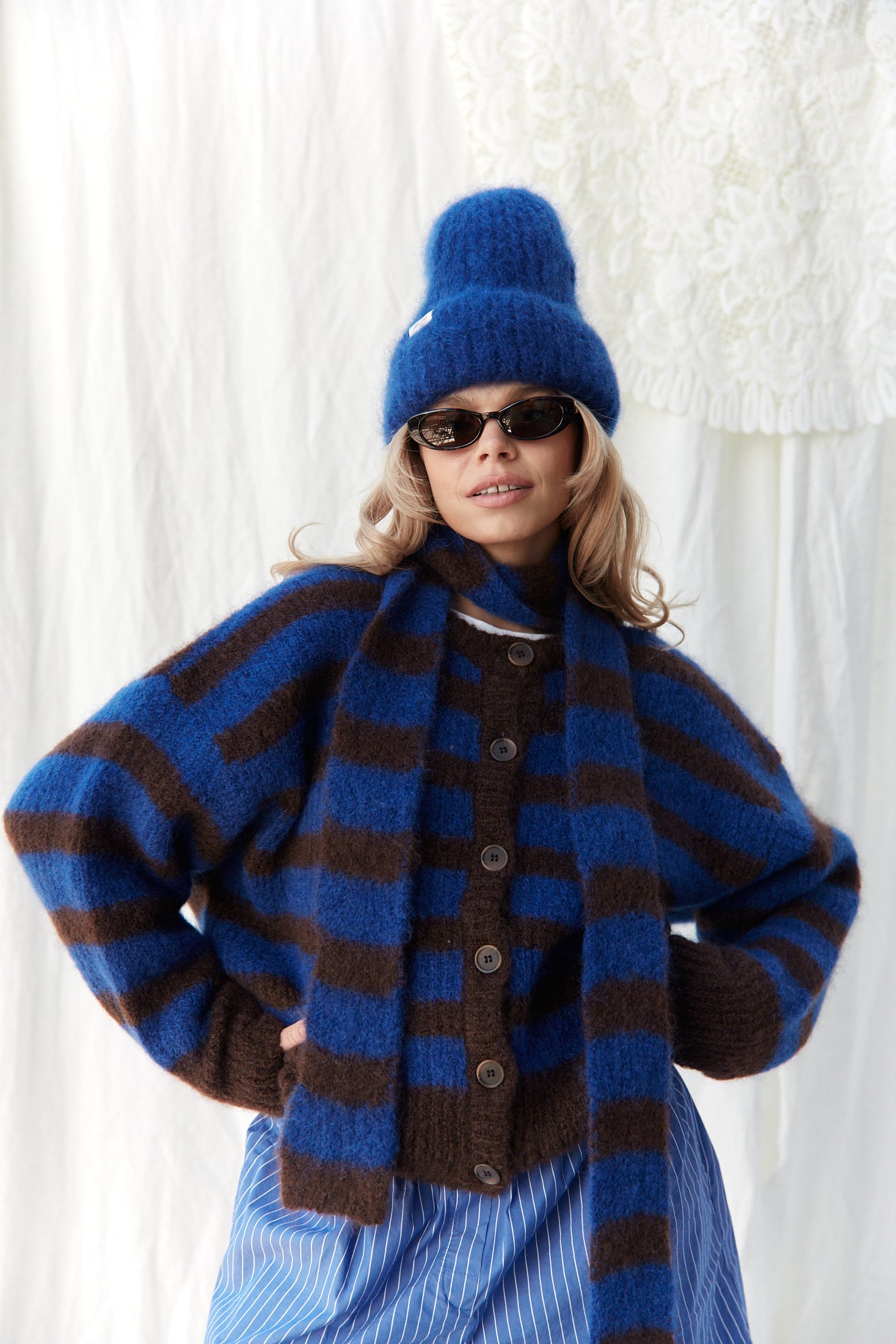 Kardigan Bori Blue & Brown - 3