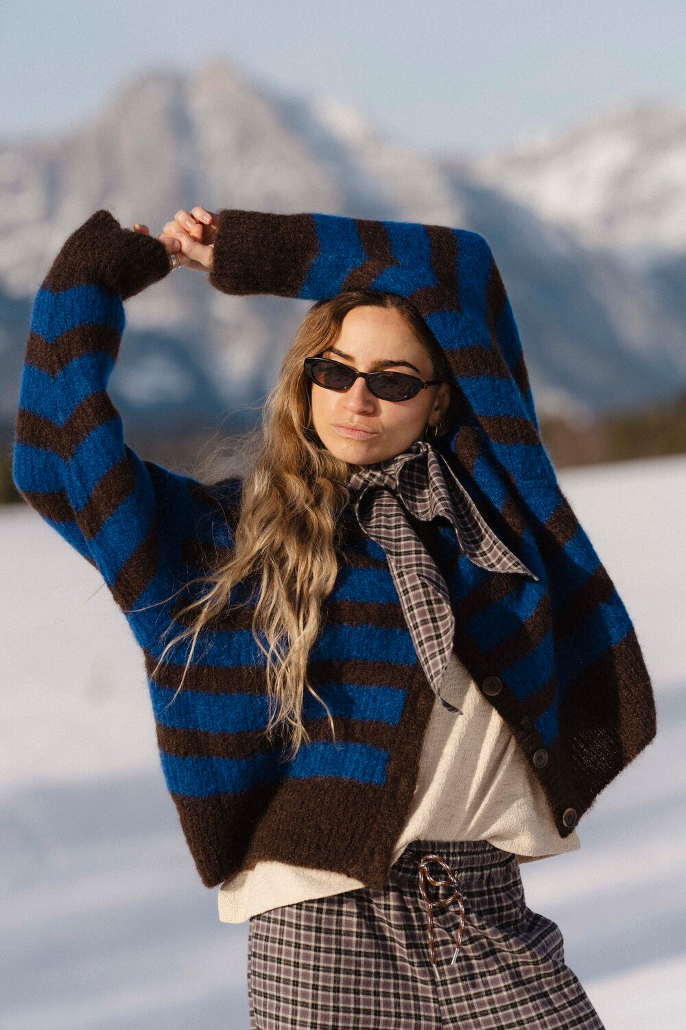 Kardigan Bori Blue & Brown - 7