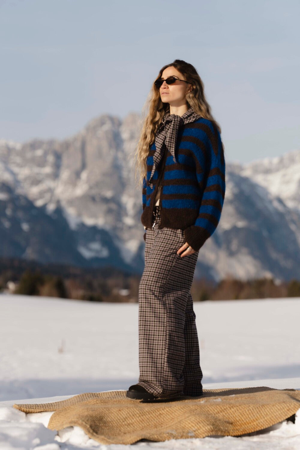 Spodnie Fall Blue Plaid - 10