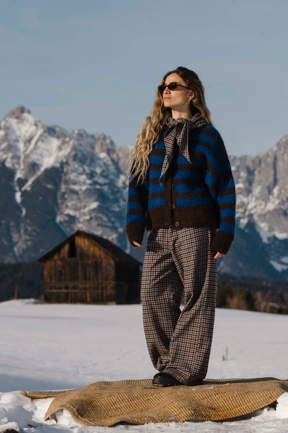 Spodnie Fall Blue Plaid - 11