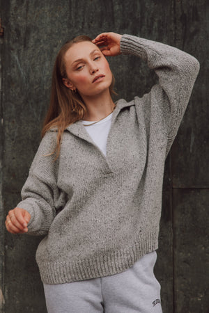 Sweter Open Light Gray