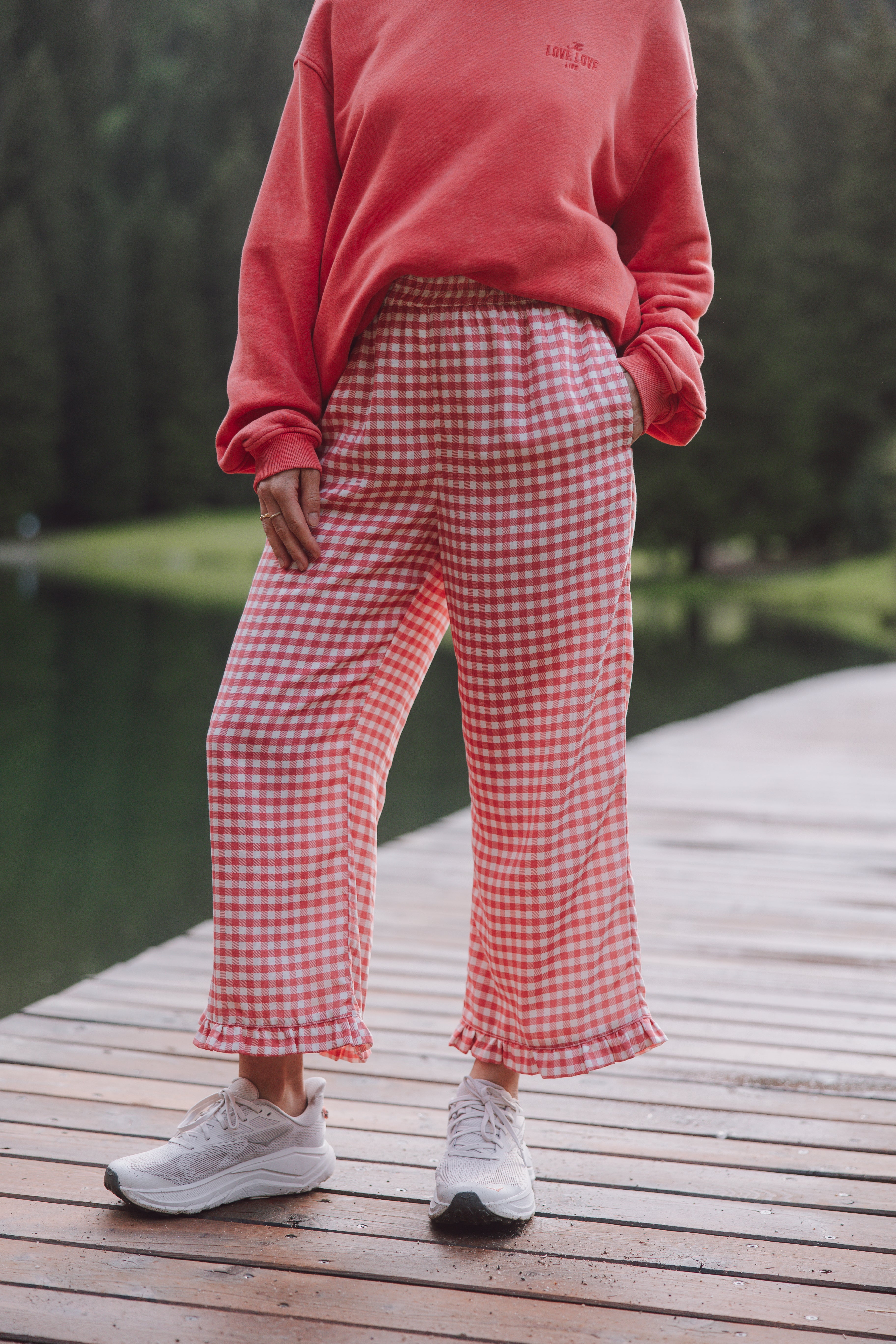 Hose Capri Red Plaid - 4