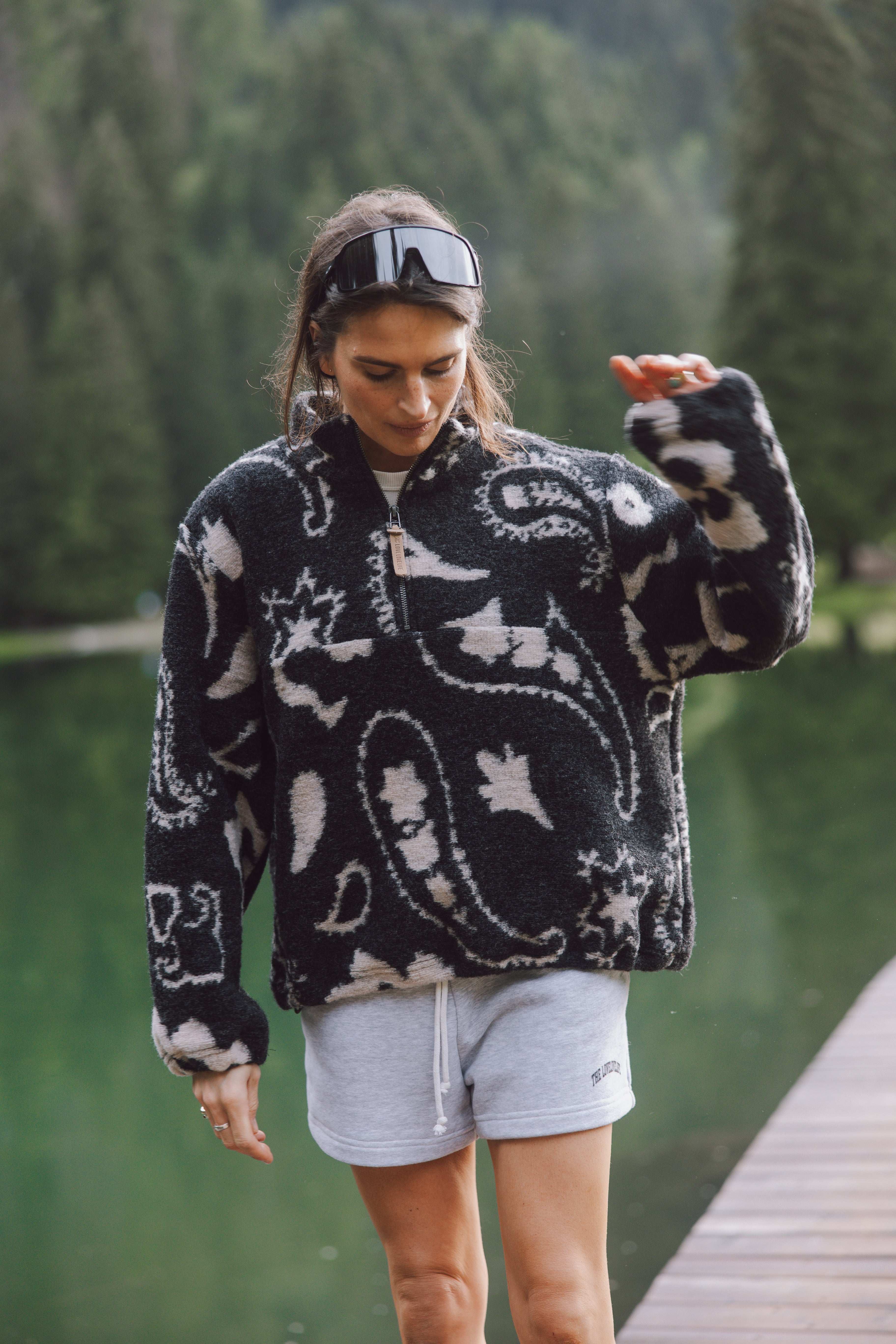 Kapuzenpullover Nous Paisley Black - 7