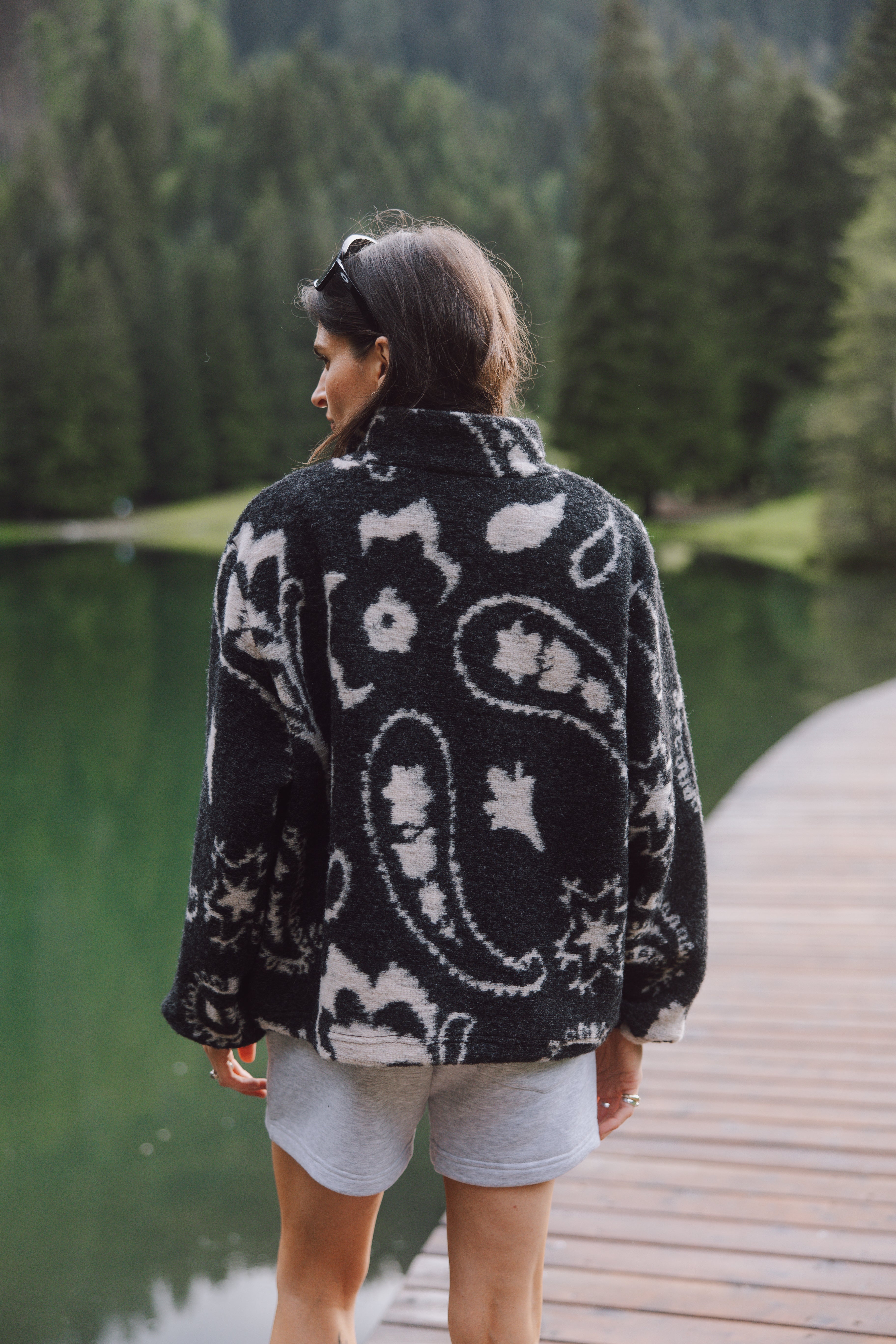 Kapuzenpullover Nous Paisley Black - 2