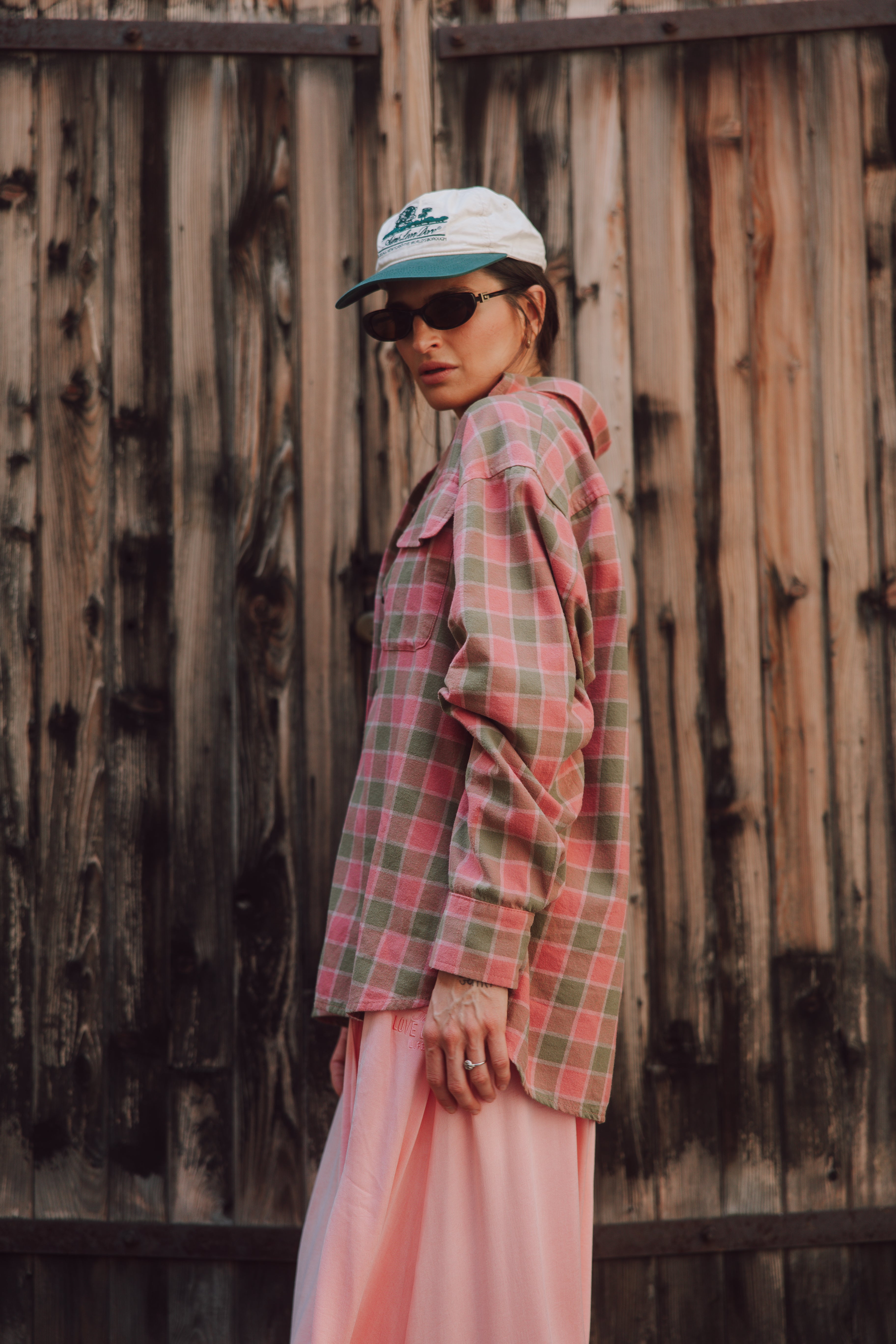 Hemd Misha Pink/Khaki Plaid - 4