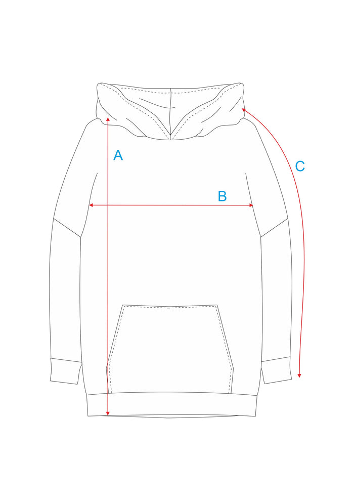 Kapuzenpulli LONG RPA Cobalt