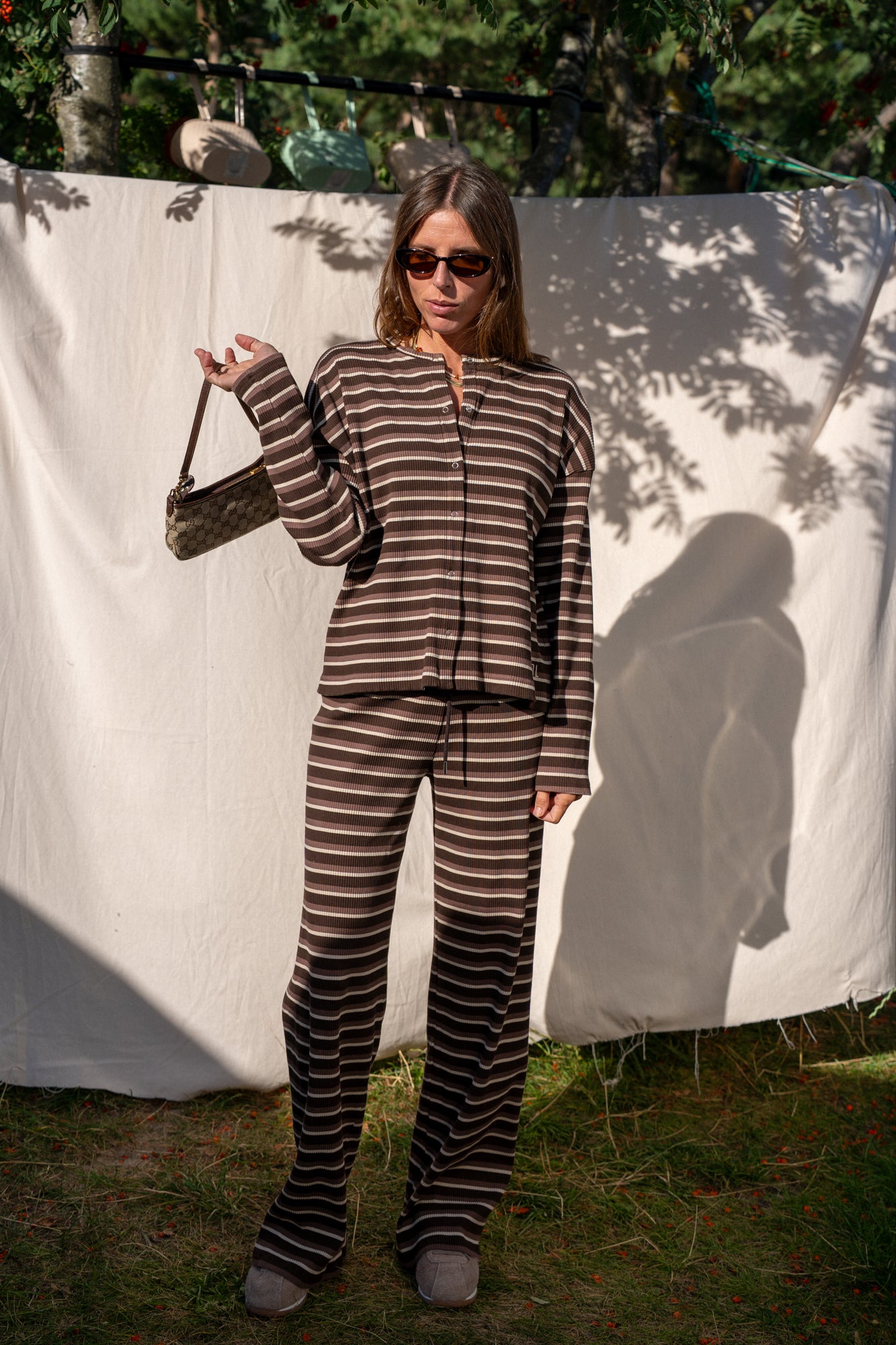 Calm Brown Stripes Trousers - 12