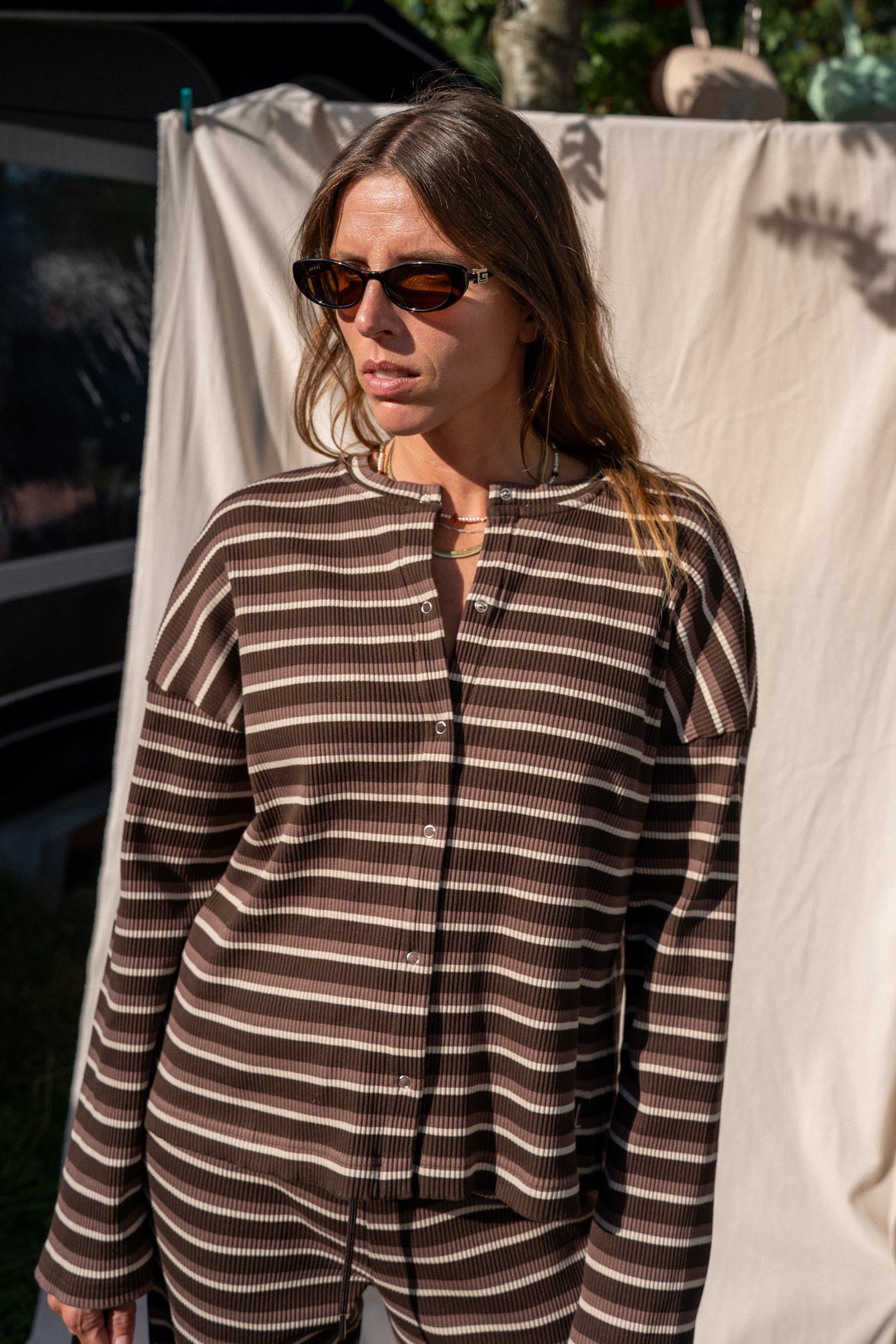 Cardigan Terro Brown Stripes