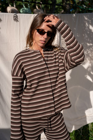 Kardigan Terro Brown Stripes